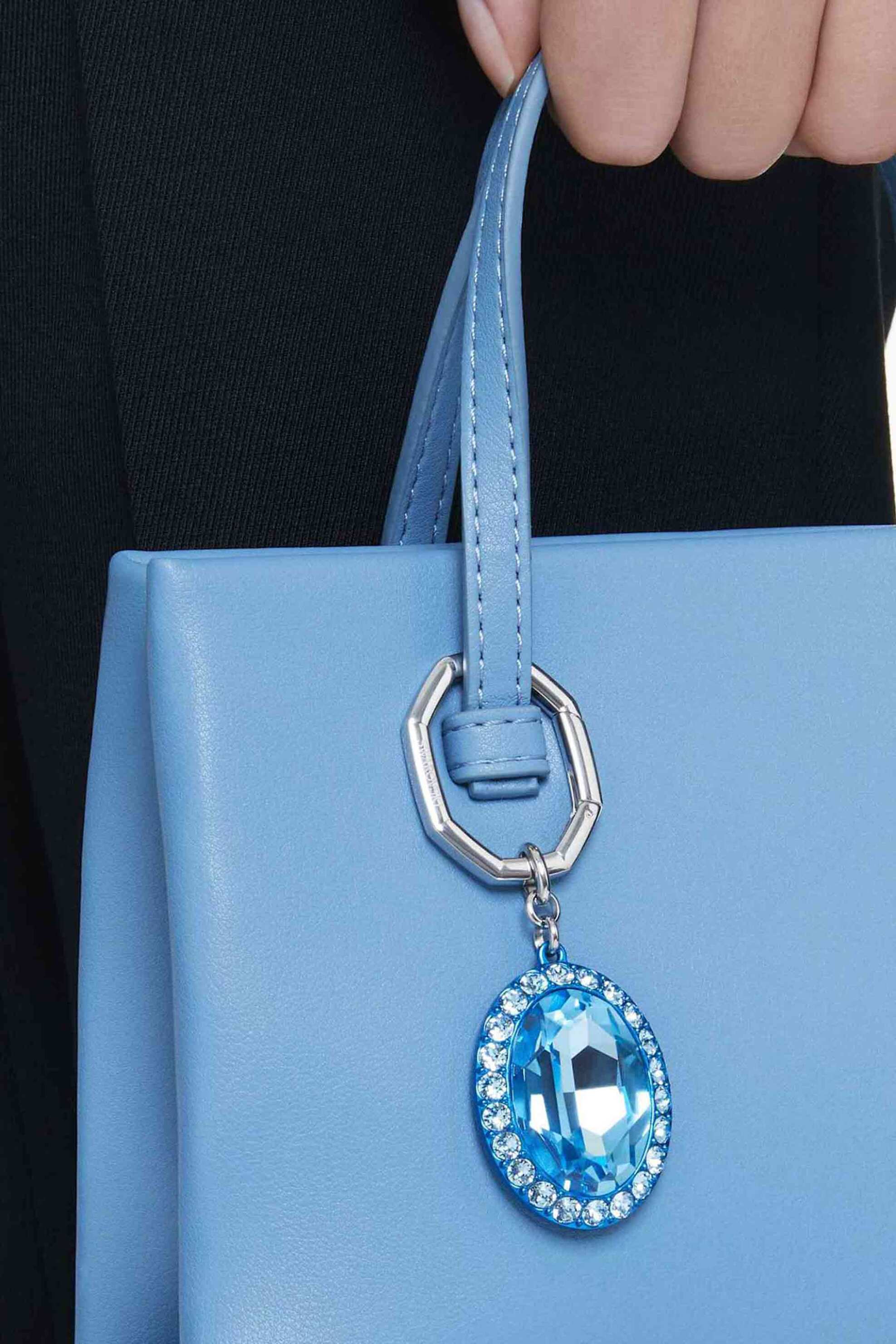 Swarovski μπρελόκ κοπή οβάλ, μπλε, φινίρισμα από διάφορα μέταλλα - 5666644 φωτογραφία