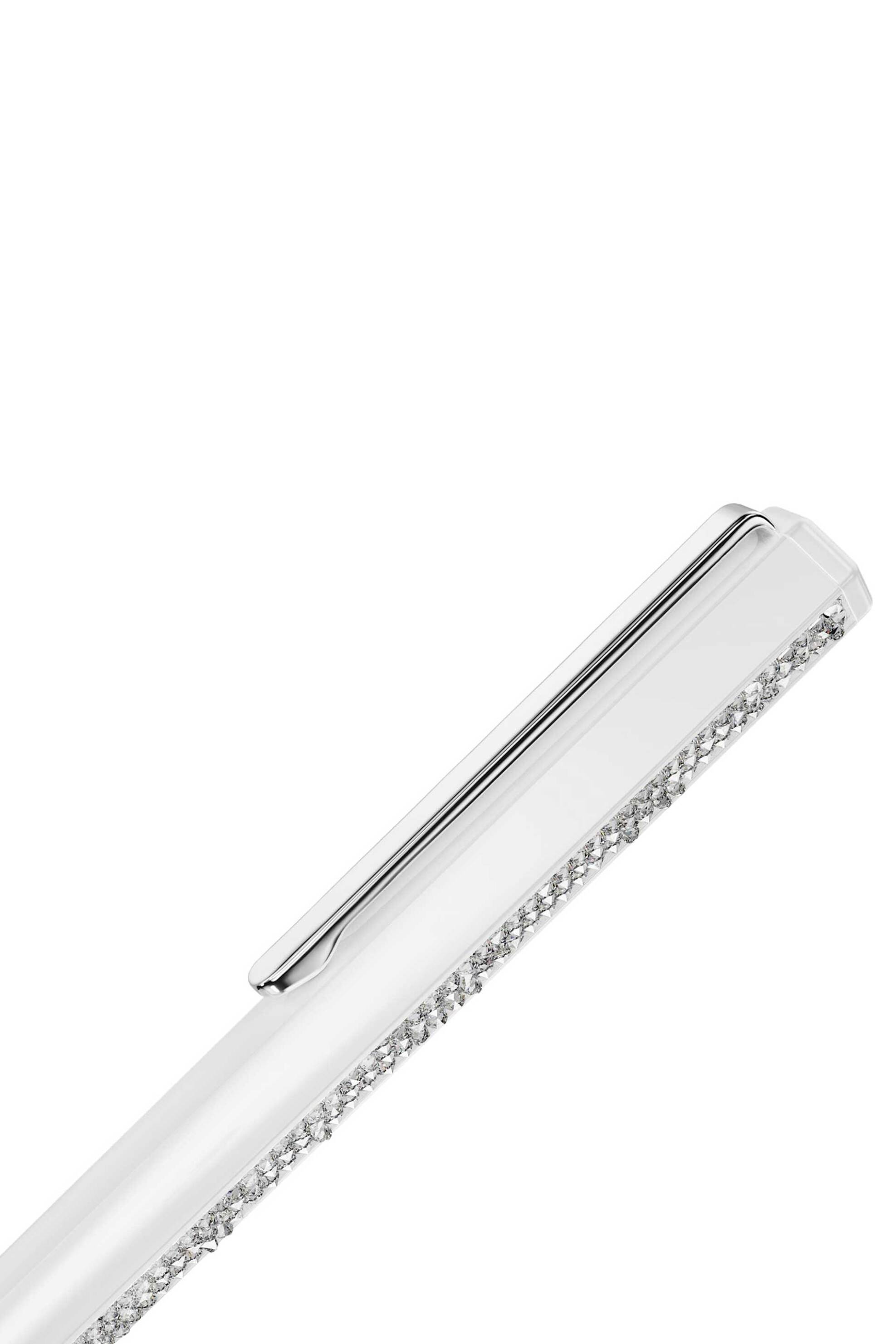 Swarovski γυναικείο στυλό λευκό λακαρισμένο, επιμετάλλωση χρωμίου "Shimmer" - 5678183 φωτογραφία