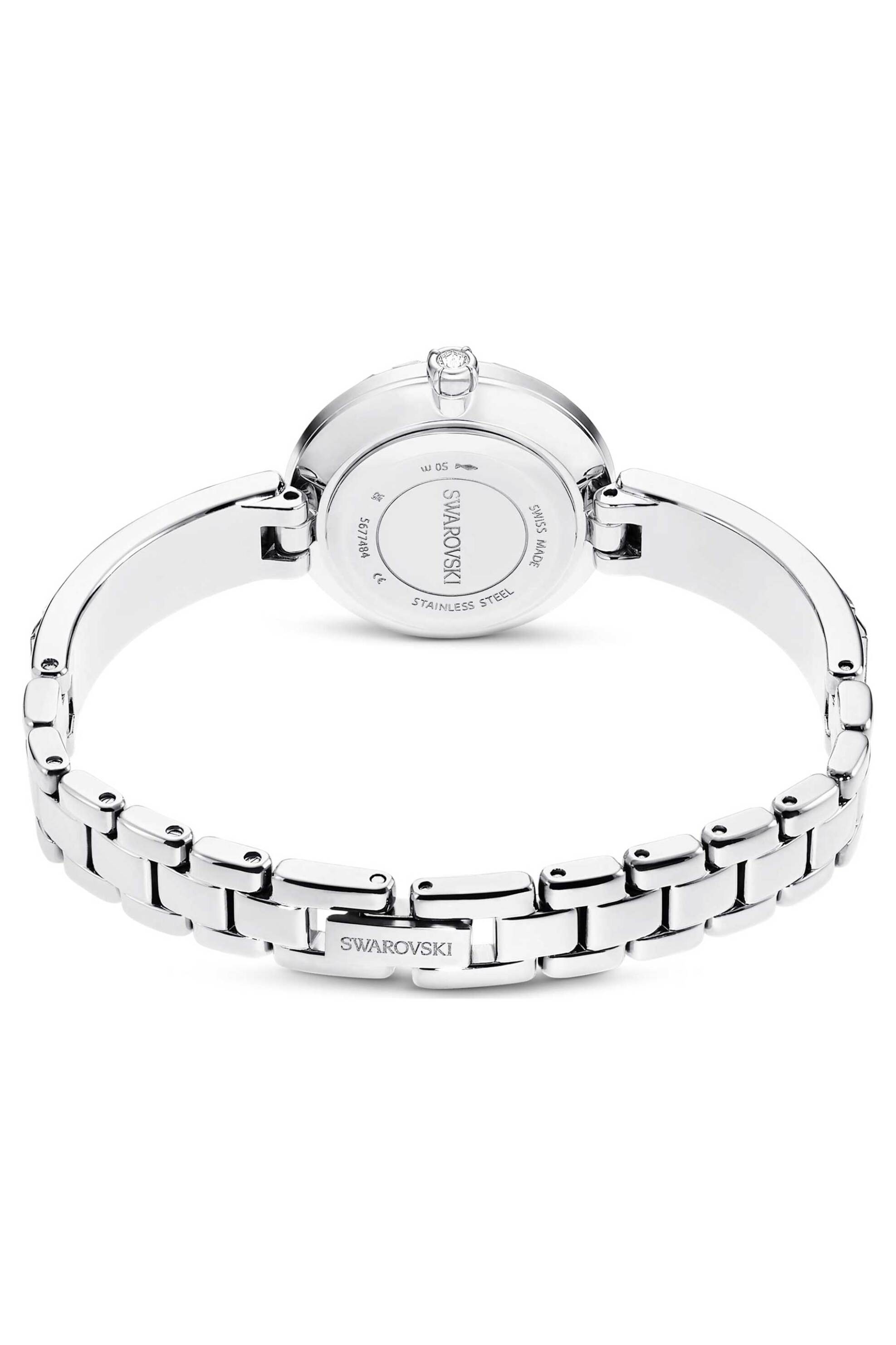 Swarovski γυναικείο ρολόι ελβετικής κατασκευής, κρυστάλλινο μπρασελέ, ασημί τόνος, ανοξείδωτο ατσάλι "Matrix Bangle" - 5677487 φωτογραφία