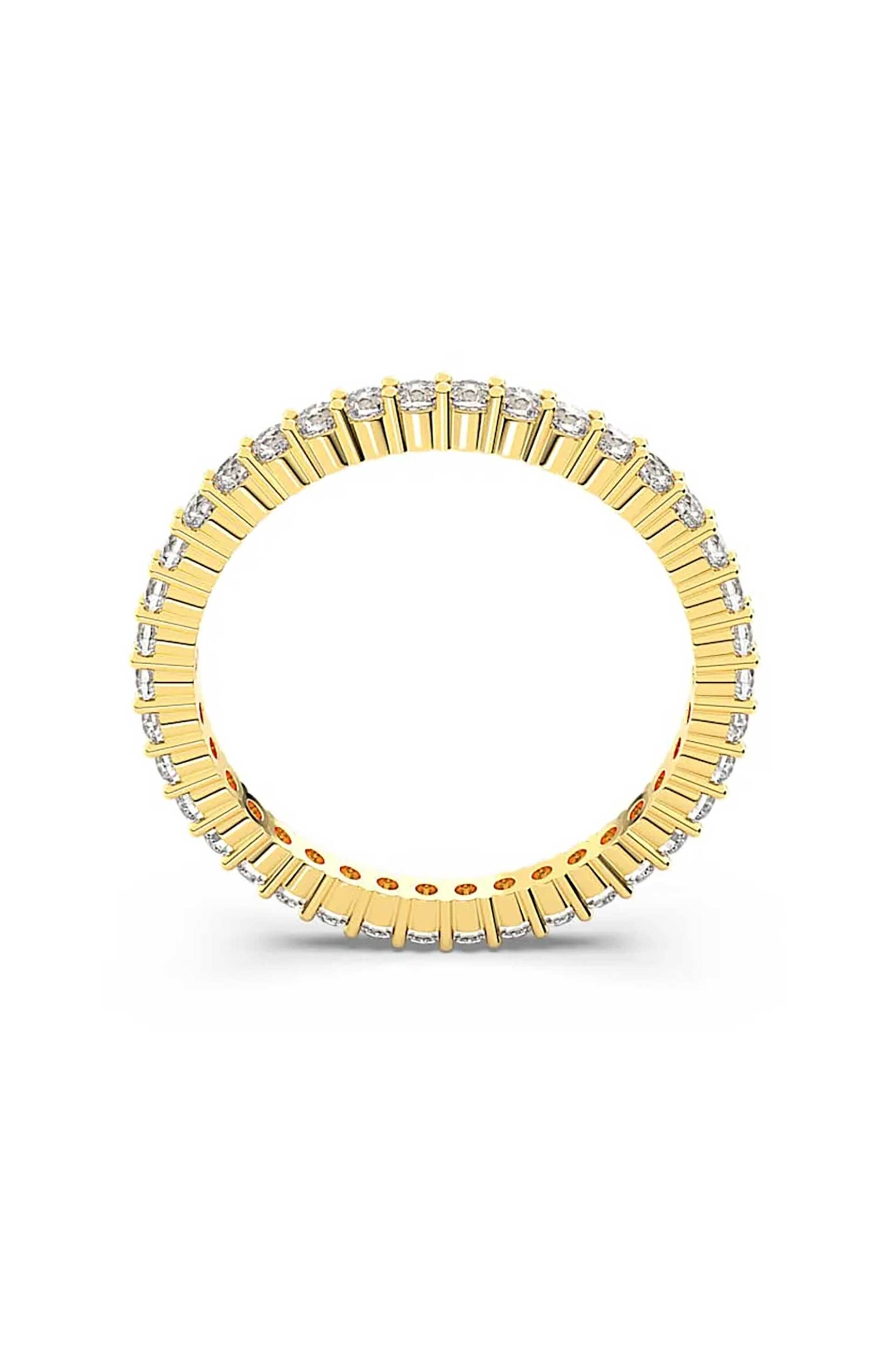 Swarovski γυναικείο δαχτυλίδι στρογγυλή κοπή, λευκό, φινίρισμα σε χρυσό τόνο "Matrix Vittore" (52) - 5656296 φωτογραφία