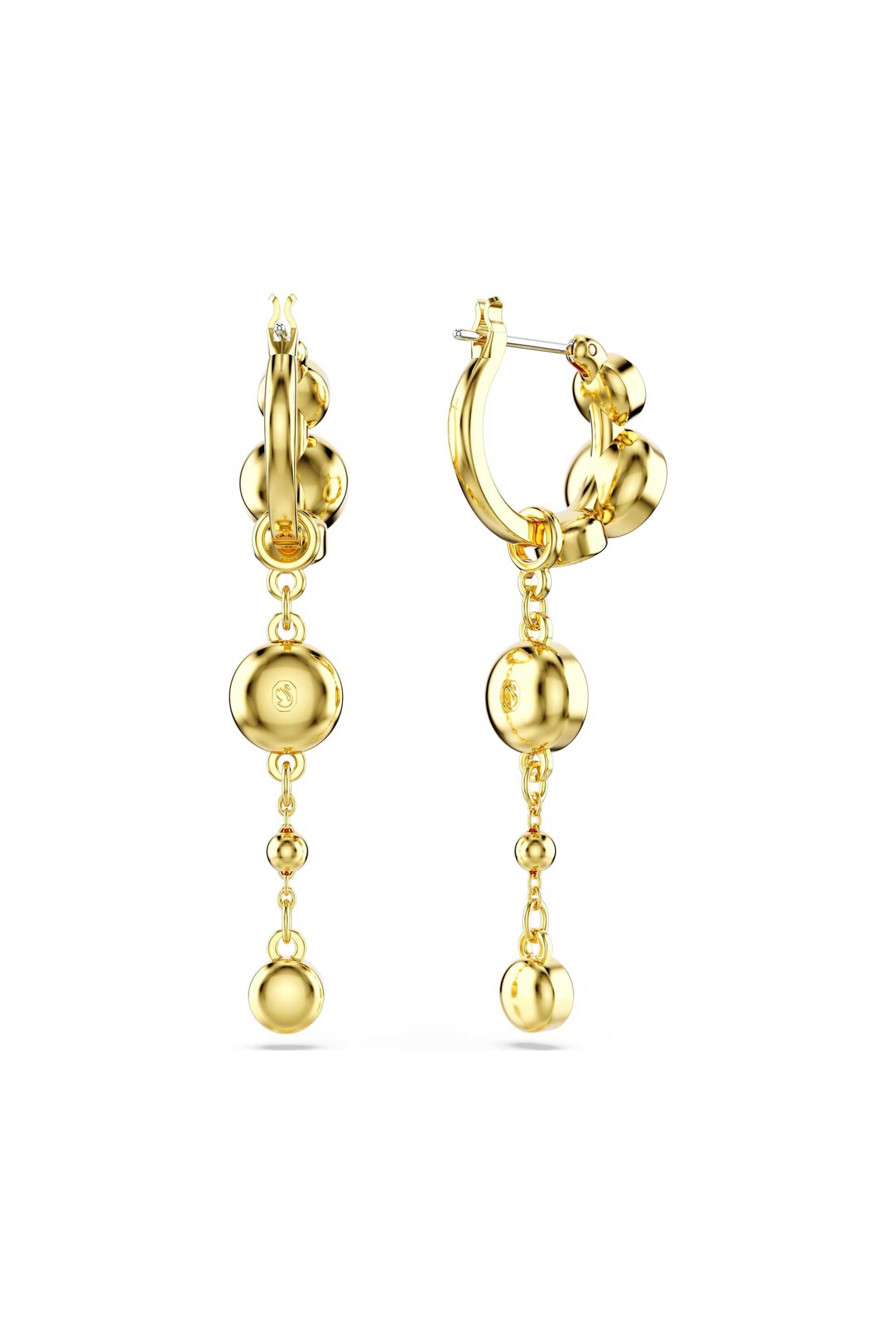 SWAROVSKI Swarovski γυναικεία σκουλαρίκια-σταγόνα στρογγυλή κοπή, λευκά, φινίρισμα από διάφορα μέταλλα "Imber" - 5680097 - 3