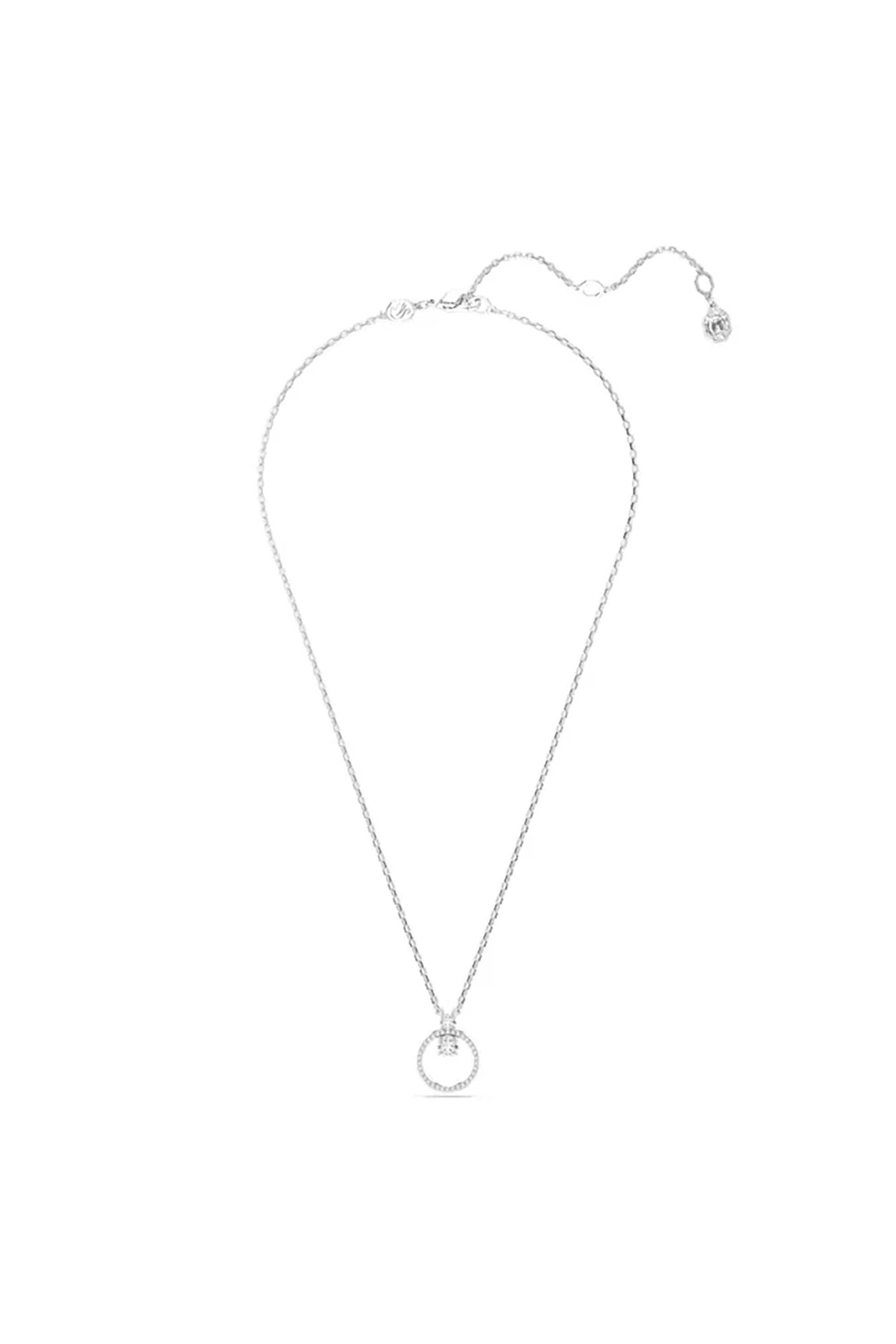 Swarovski γυναικείο μενταγίον, pavé, στρογγυλή κοπή, λευκό, επιμετάλλωση ροδίου "Constella" - 5692261 φωτογραφία