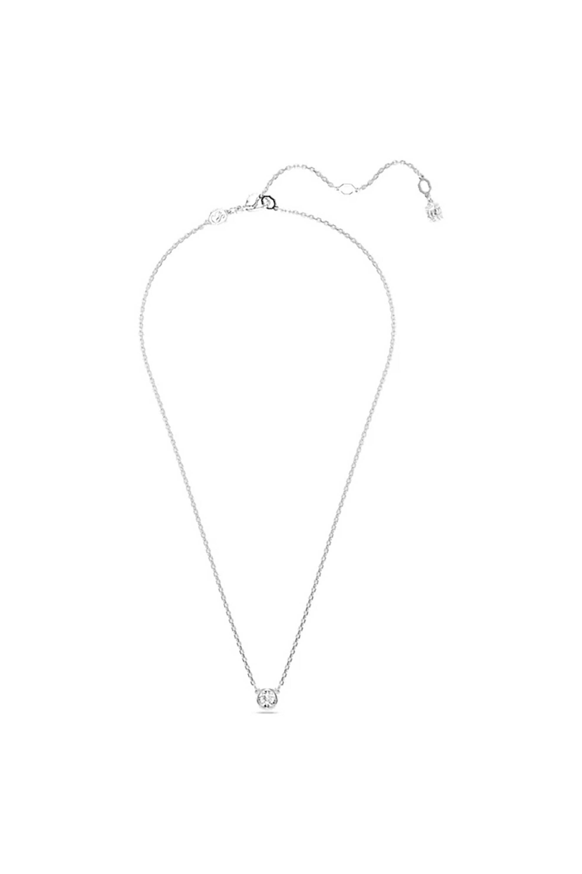 Swarovski γυναικείο μενταγίον, στρογγυλή κοπή, λευκό, επιμετάλλωση ροδίου "Imber" - 5696039 φωτογραφία