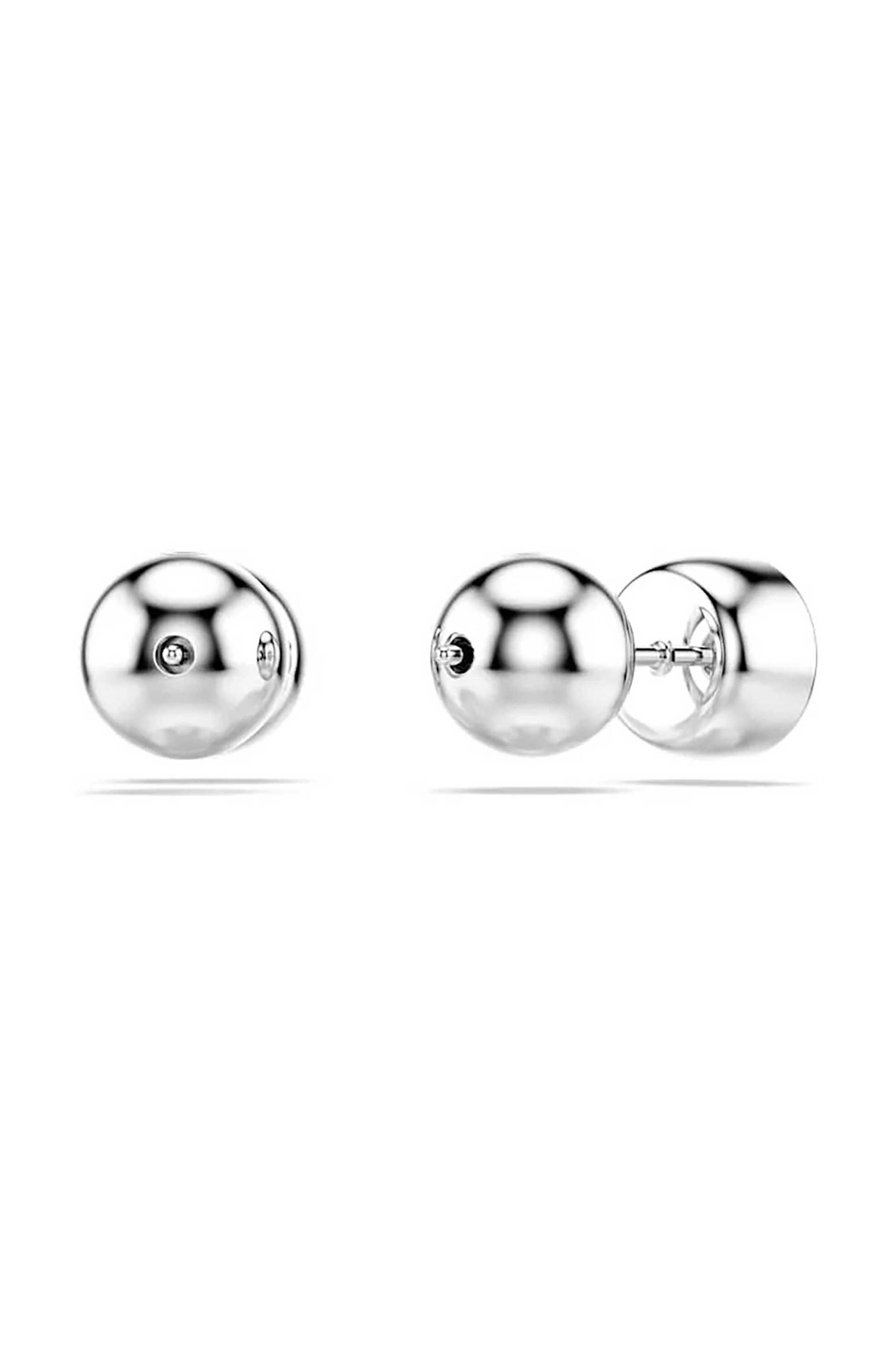 Swarovski γυναικεία σκουλαρίκια με καραφάκι, στρογγυλή κοπή, λευκά, επιμετάλλωση ροδίου 