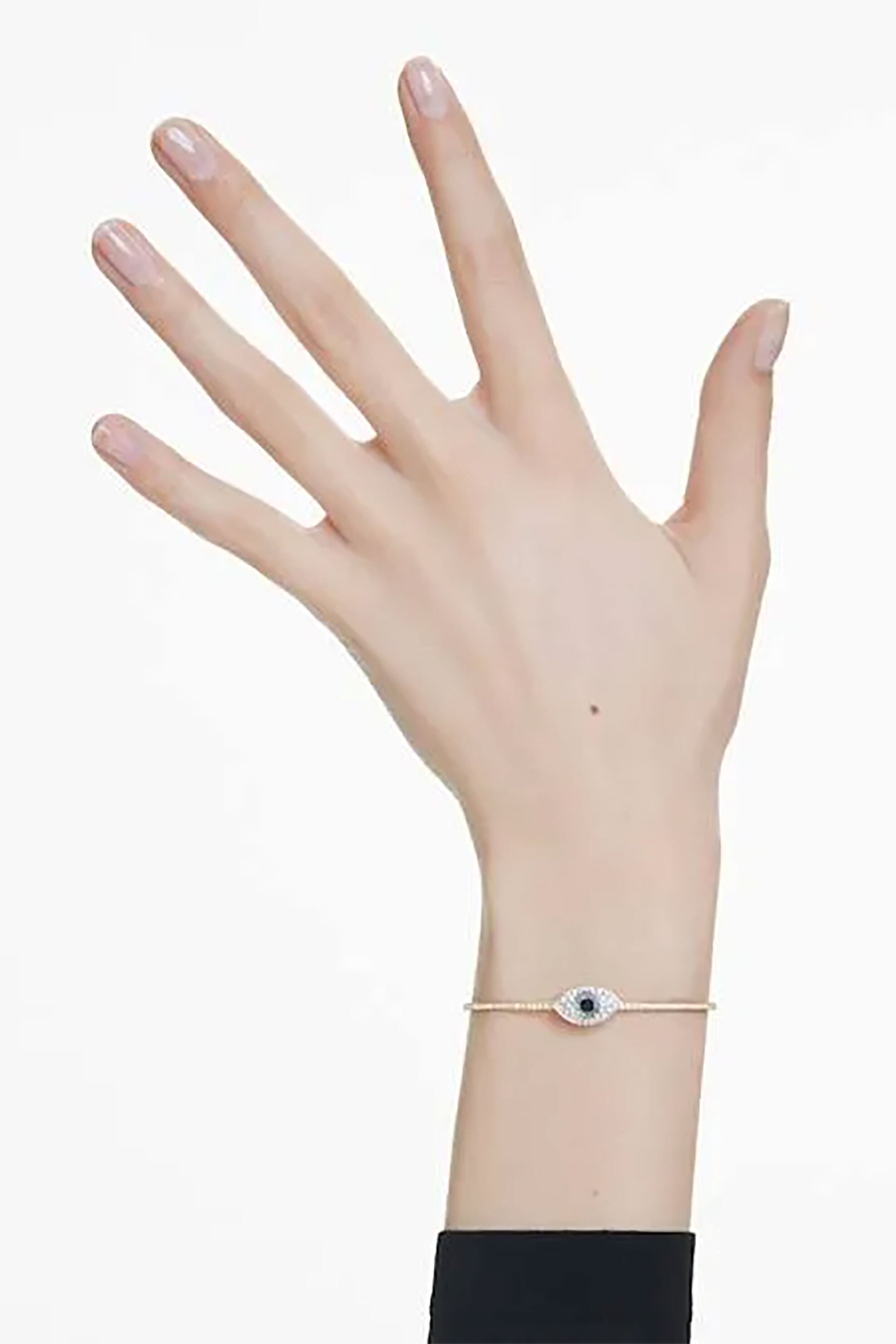 Swarovski Γυναικείο Άκαμπτο Βραχιόλι Μάτι Μπλε Επιμετάλλωση σε Χρυσαφί Τόνο Symbolica (S) - 5696467