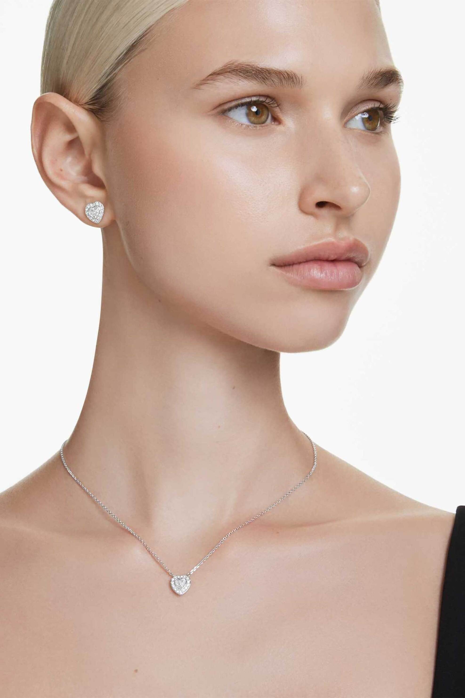 Swarovski Γυναικείο Σετ Μίξη Κοπών Καρδιά Λευκό Επιμετάλλωση Ροδίου Ariana Grande X - 5720849