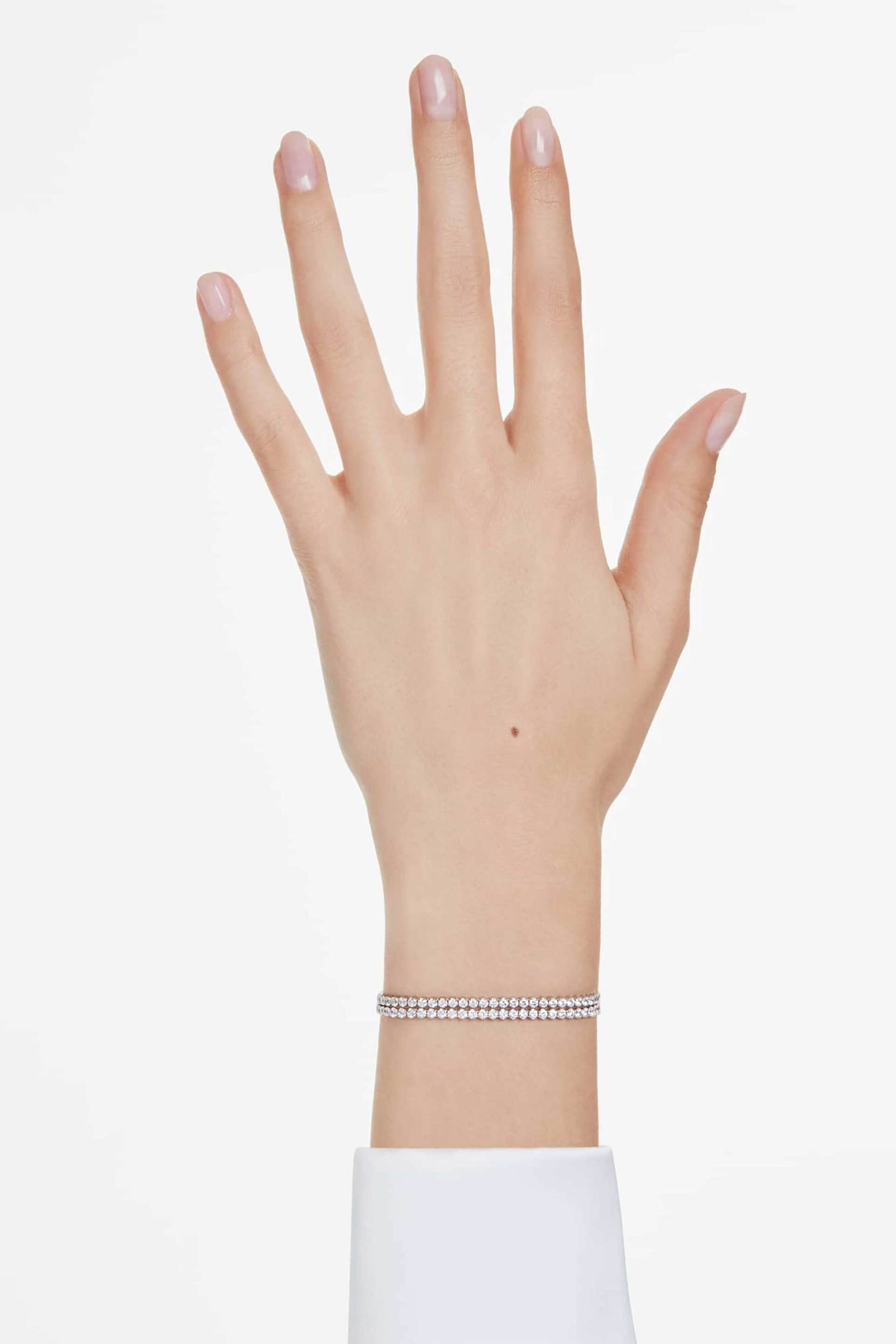 Swarovski Γυναικείο Βραχιόλι Στρογγυλή Κοπή Λευκό Επιμετάλλωση Ροδίου Matrix - 5678252