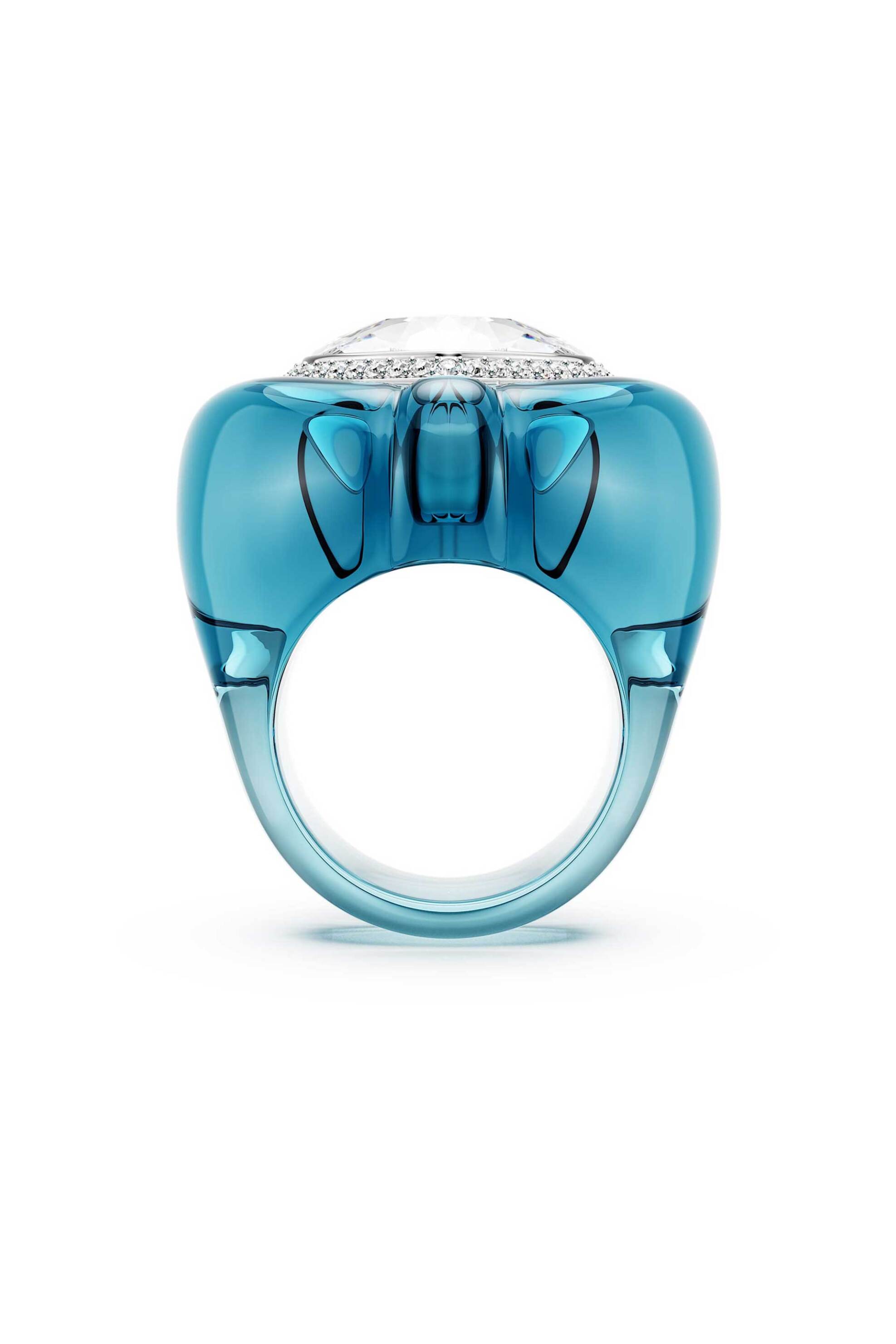 SWAROVSKI Swarovski γυναικείο δαχτυλίδι κοκτέιλ κοπή heart, pavé, καρδιά, μπλε "Dulcis" (55) - 5709965 - 3