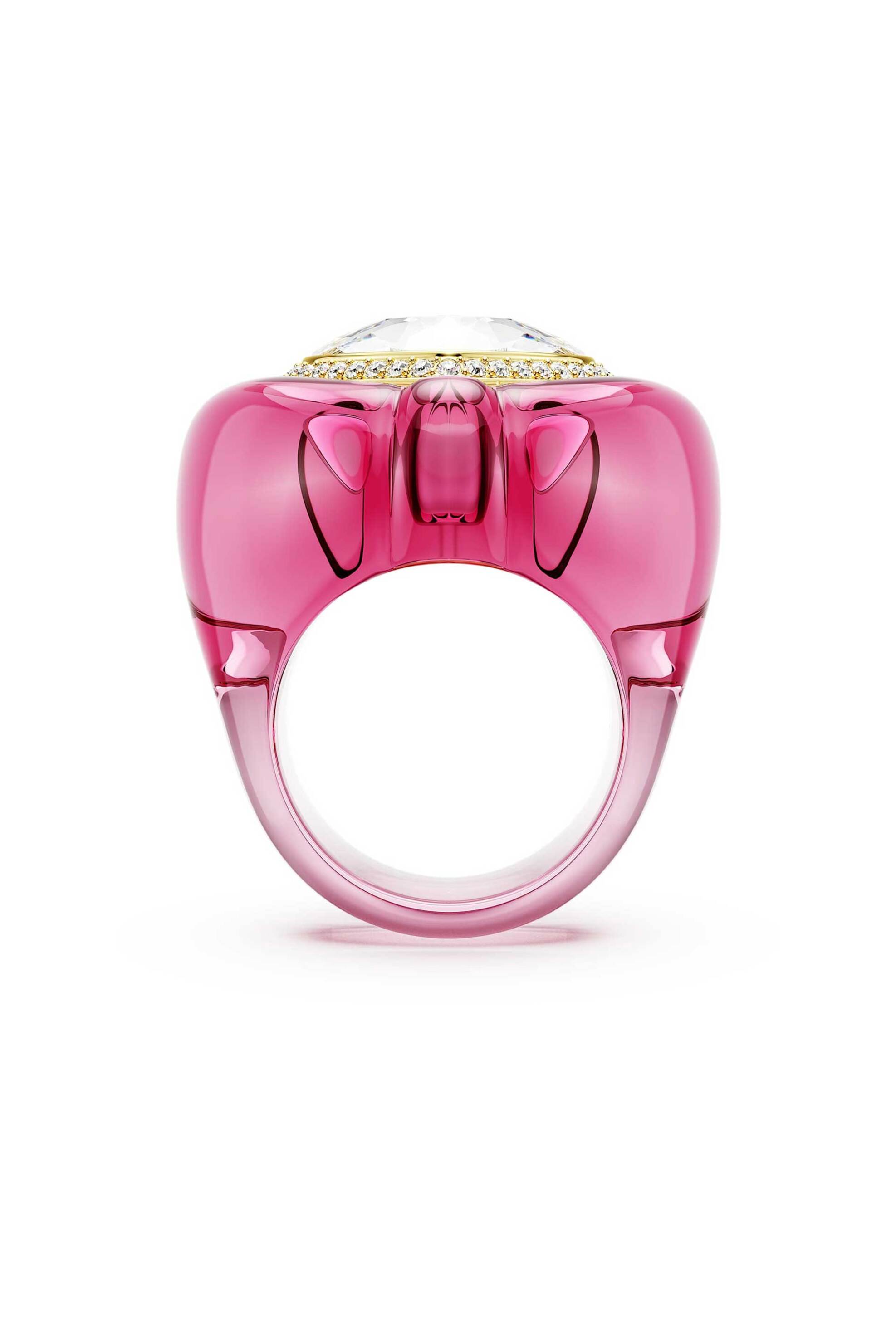 SWAROVSKI Swarovski γυναικείο δαχτυλίδι κοκτέιλ κοπή heart, pavé, καρδιά, ροζ "Dulcis" (55) - 5709996 - 3