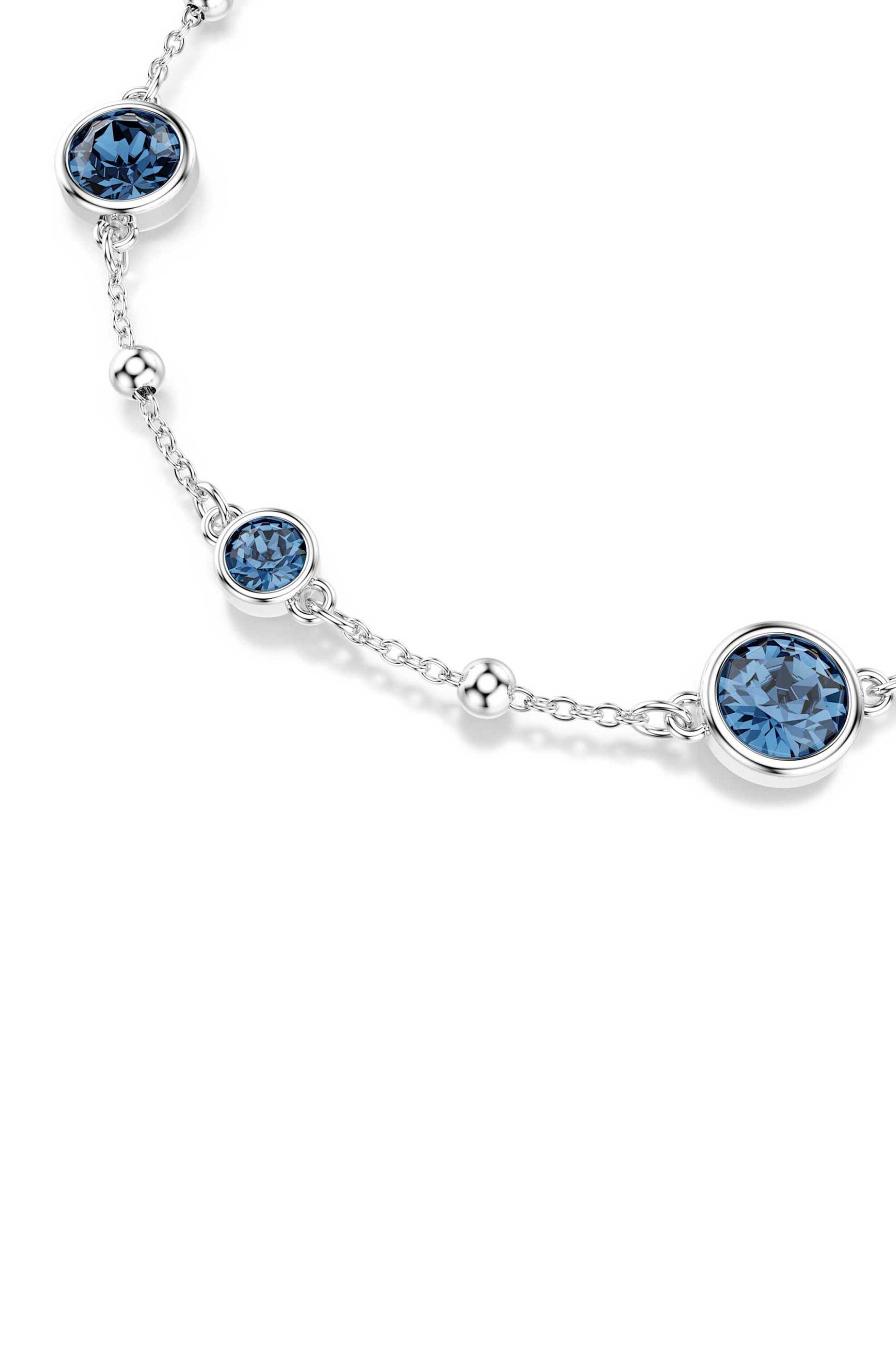 SWAROVSKI Swarovski γυναικείο βραχιόλι στρογγυλή κοπή, μπλε, επιμετάλλωση ροδίου "Imber" - 5730679 - 2