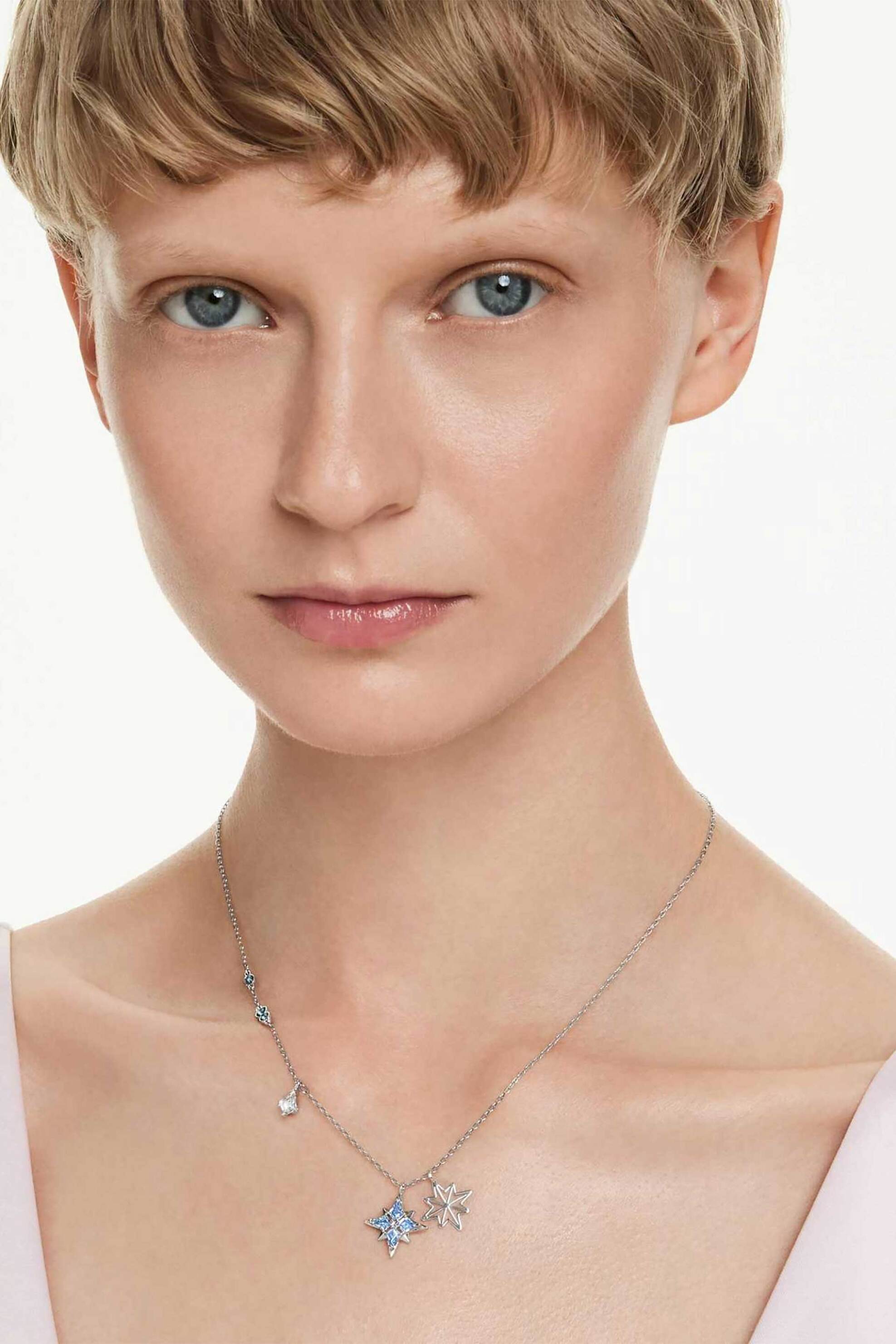 Swarovski Γυναικείο Μενταγιόν Αστέρι Μπλε Επιμετάλλωση Ροδίου Symbolica - 5734252
