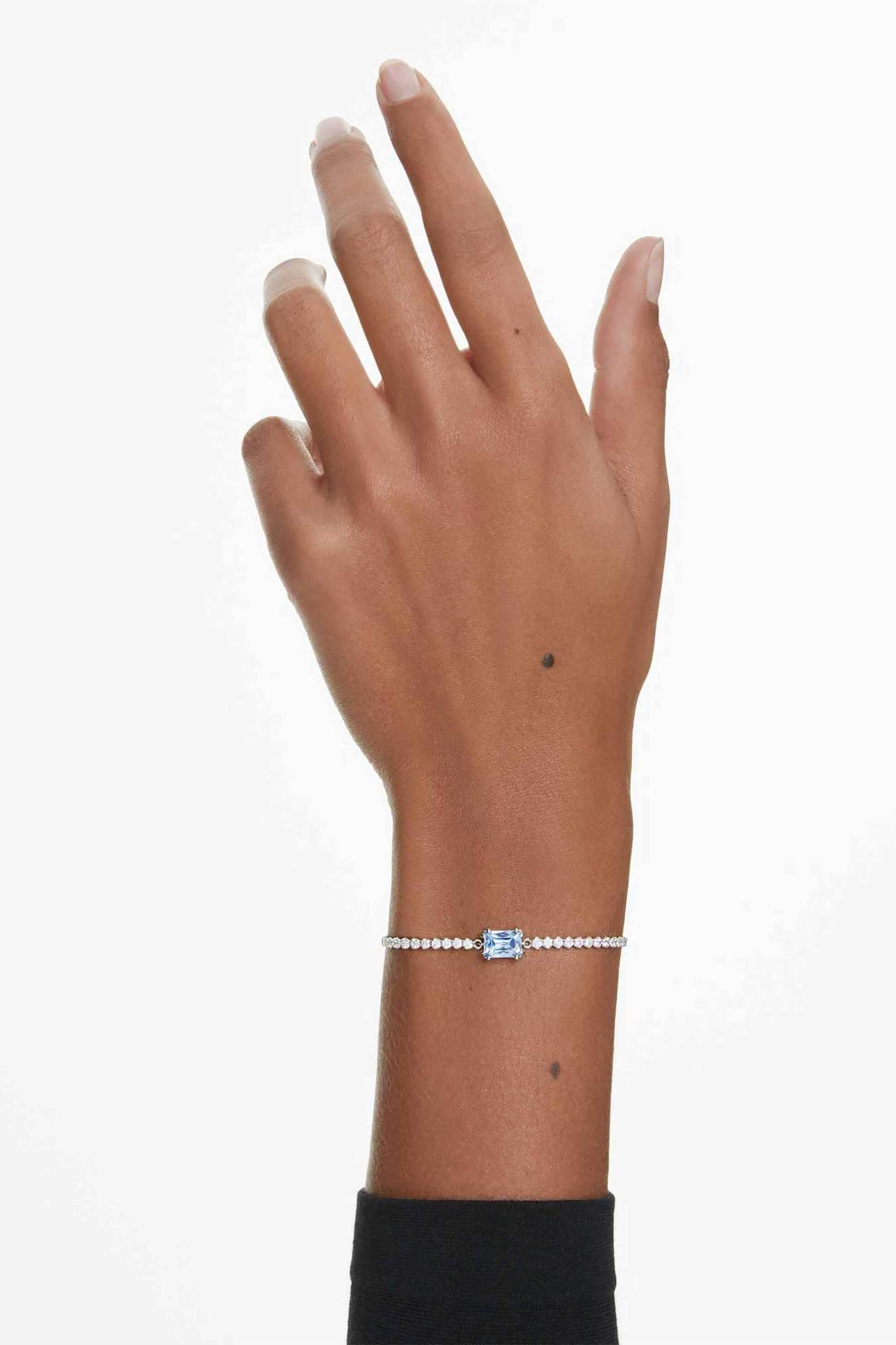 Swarovski Γυναικείο Βραχιόλι Μίξη Κοπών Μπλε Επιμετάλλωση Ροδίου Matrix - 5693412