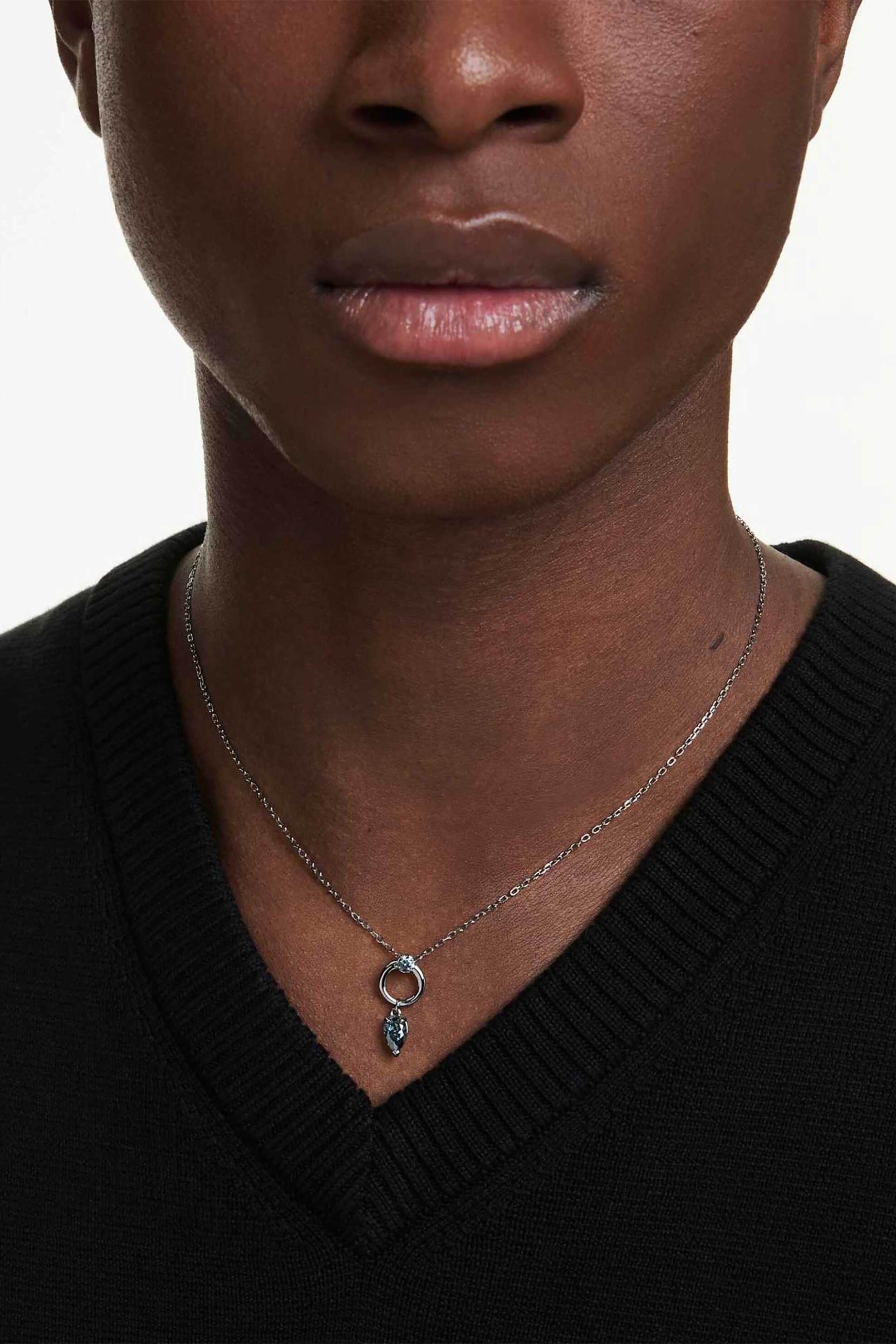 Swarovski Γυναικείο Μενταγιόν Μίξη Κοπών Γκρι Επιμετάλλωση Ρουθηνίου Mesmera - 5732491