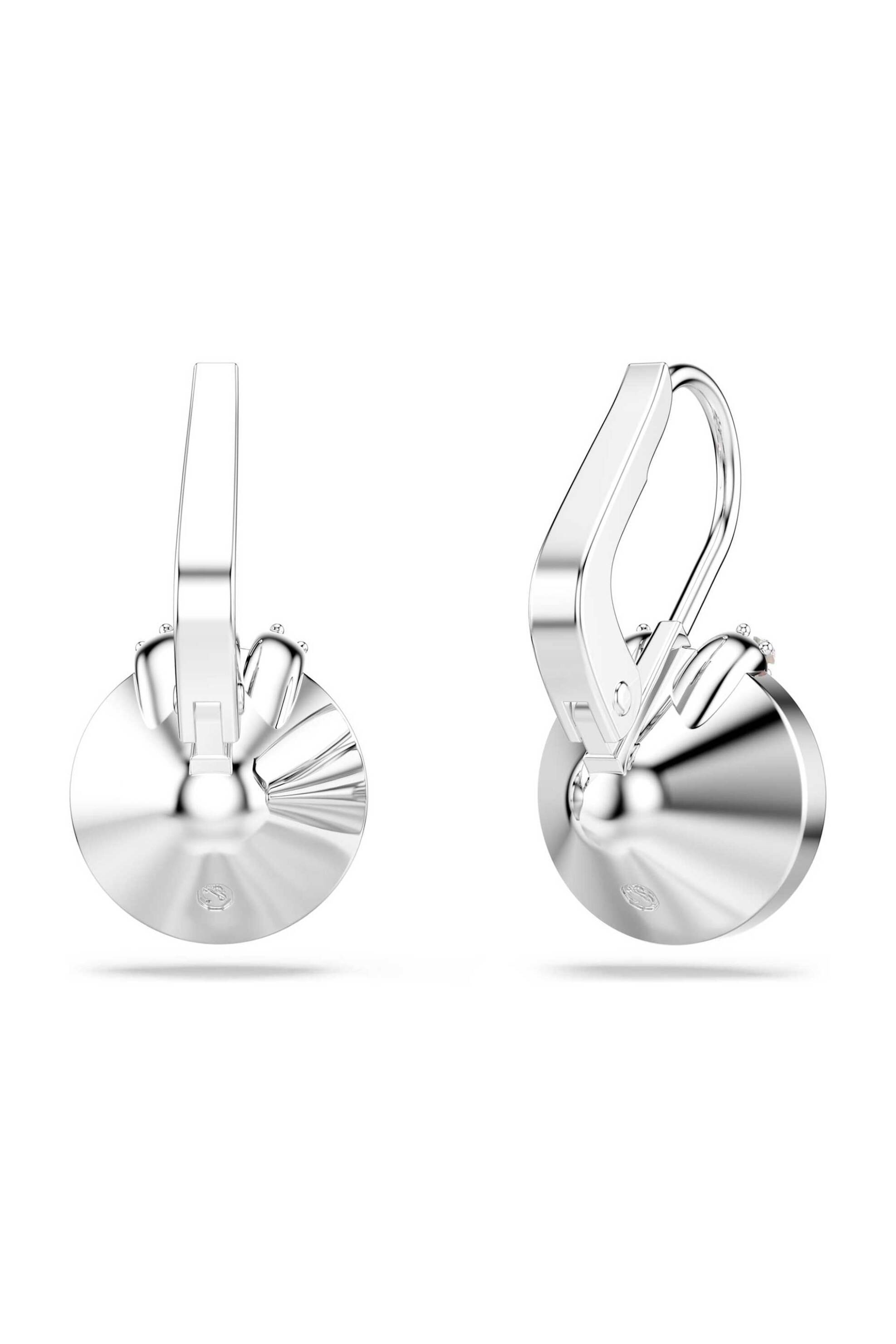 SWAROVSKI Swarovski γυναικεία σκουλαρίκια-σταγόνα στρογγυλή κοπή, ροζ, επιμετάλλωση ροδίου "Bella V" - 5734235 - 3