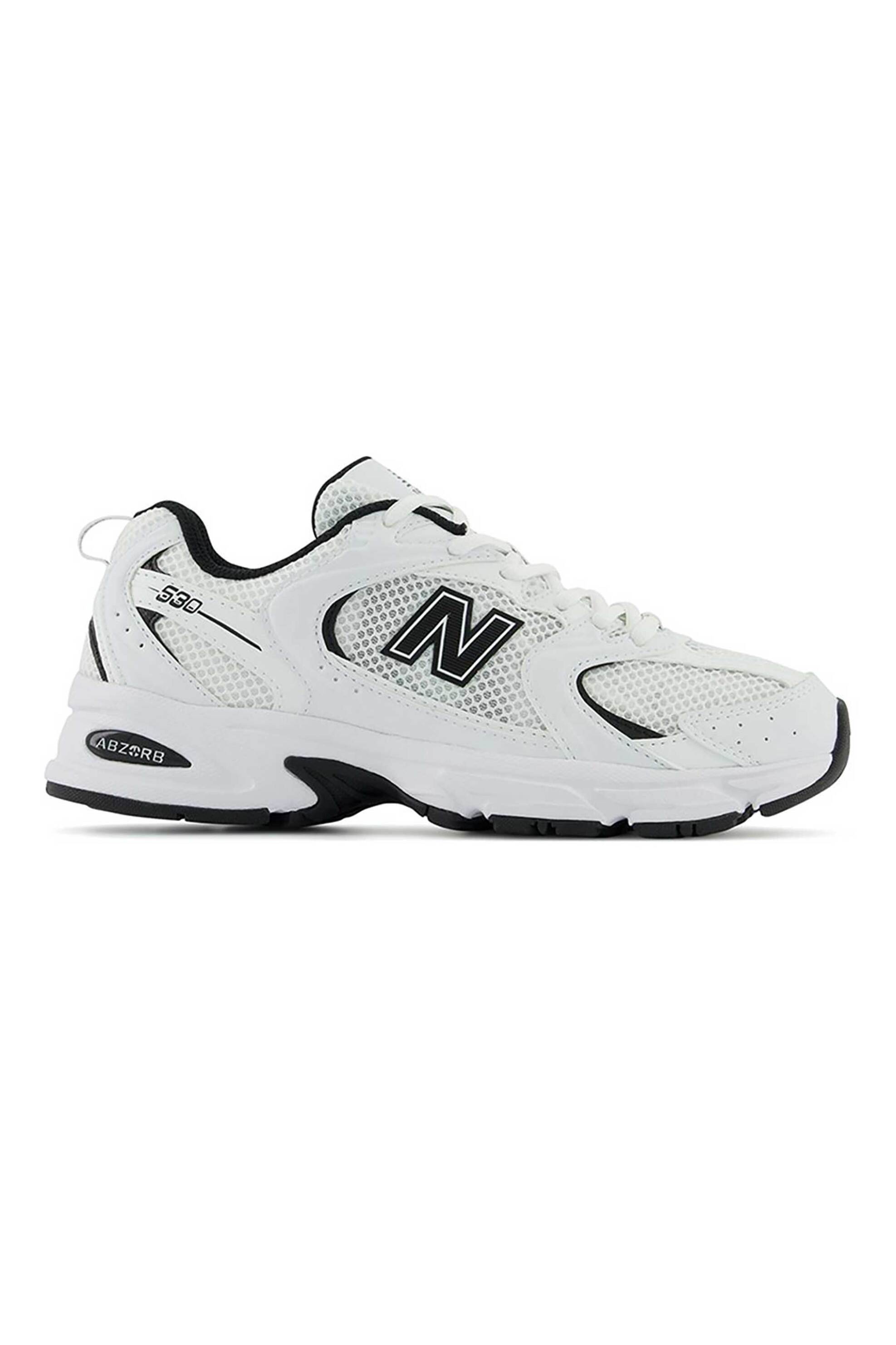 NEW BALANCE New Balance ανδρικά αθλητικά παπούτσια running μονόχρωμα με monogram logo στο πλάι - MR530EWB Λευκό