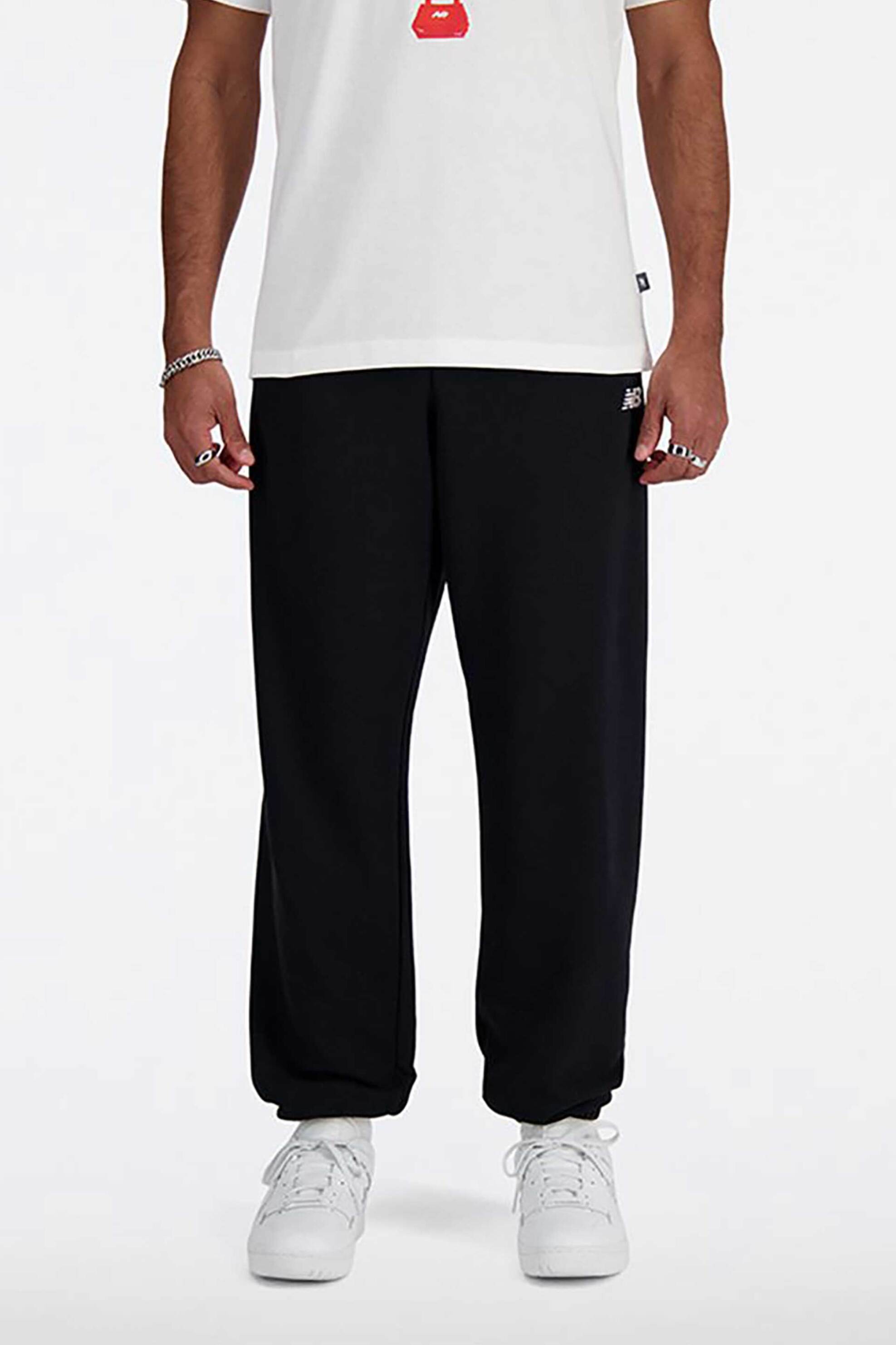 NEW BALANCE New Balance ανδρικό παντελόνι φόρμας "Sport Essentials French Terry" - MP41519 Μαύρο