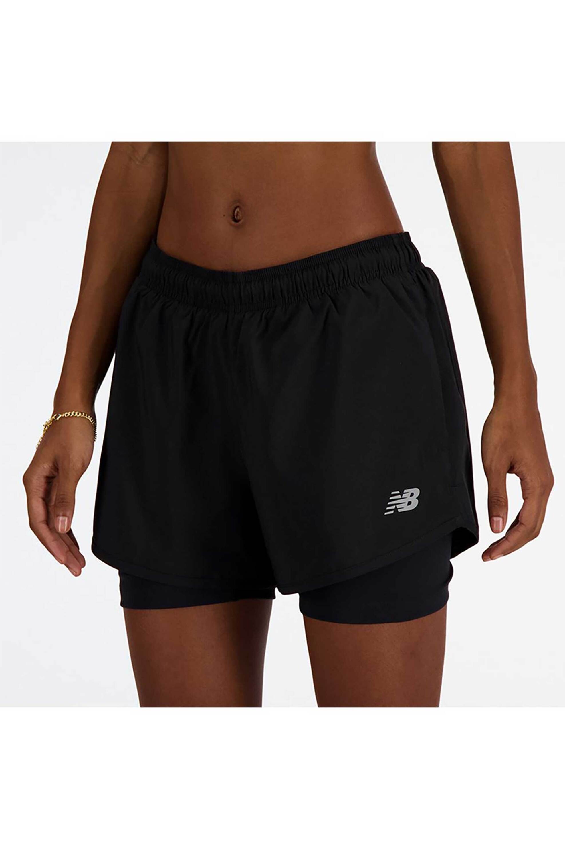 New Balance γυναικείο αθλητικό σορτς "2 In 1" - WS41225 Μαύρο φωτογραφία