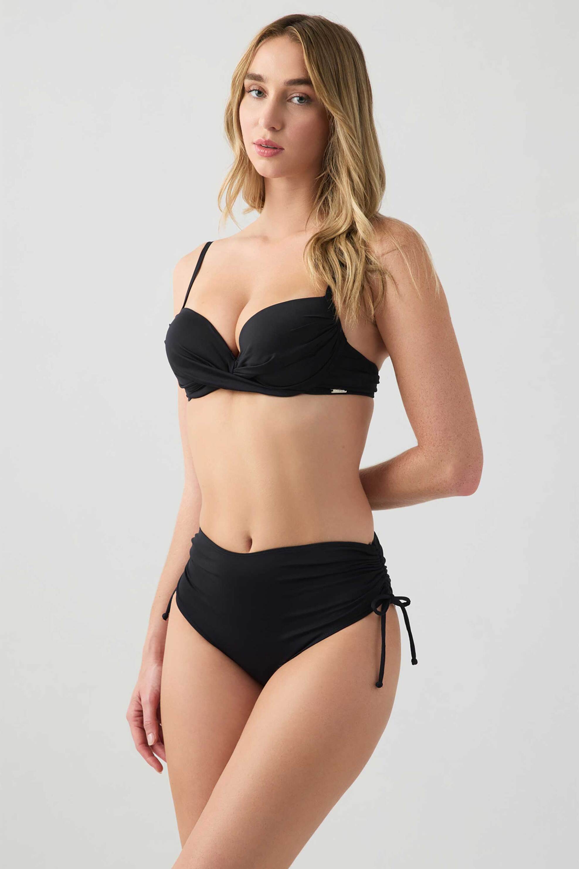 Minerva γυναικείο μαγιό μπικίνι τοπ Push Up Bra Soft Cup C - 90-9135C-001-045 Μαύρο