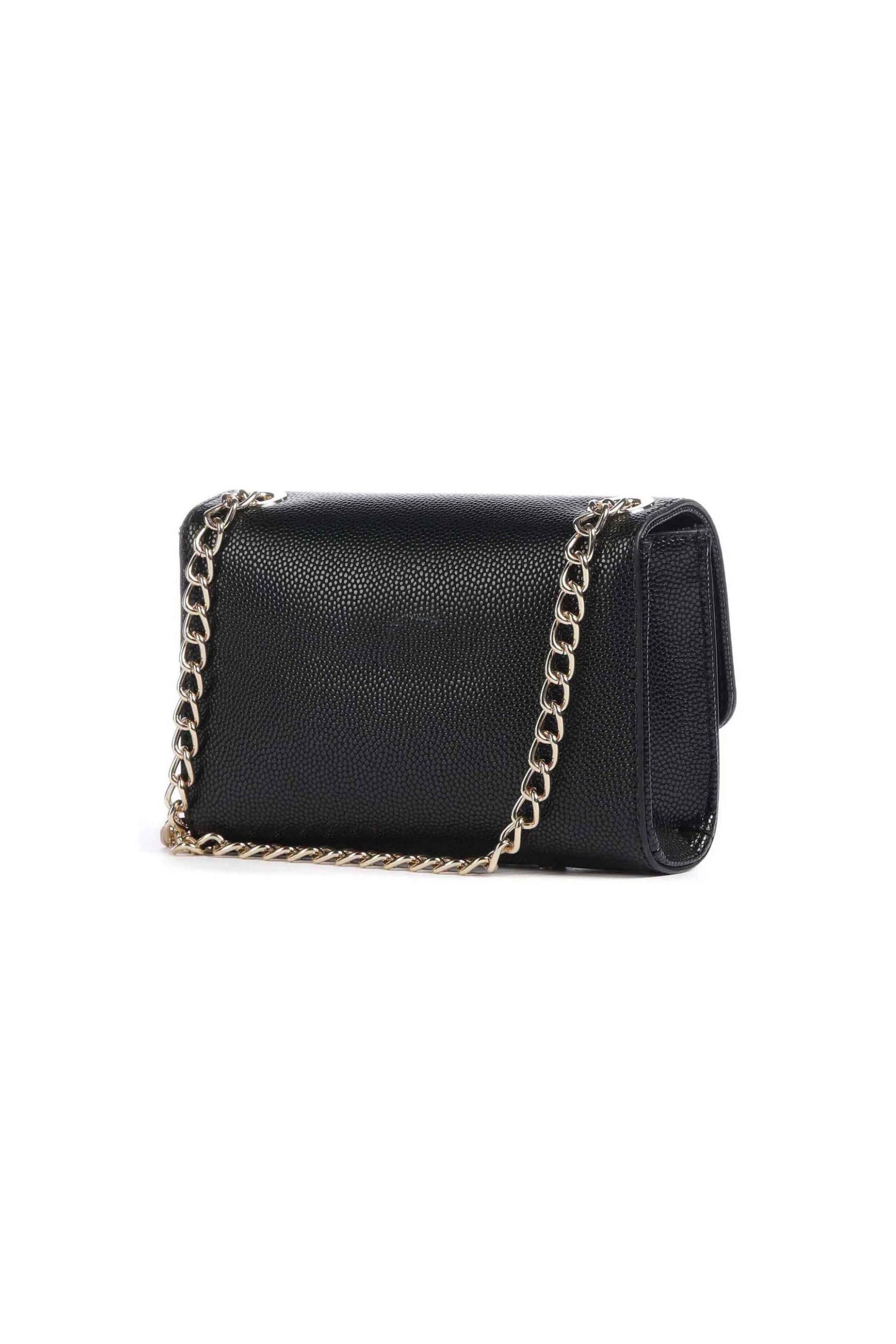 Valentino γυναικεία τσάντα crossbody/clutch με μεταλλικό monogram "Divina" - 18LVBS1R403G/DI Μαύρο-Χρυσό φωτογραφία