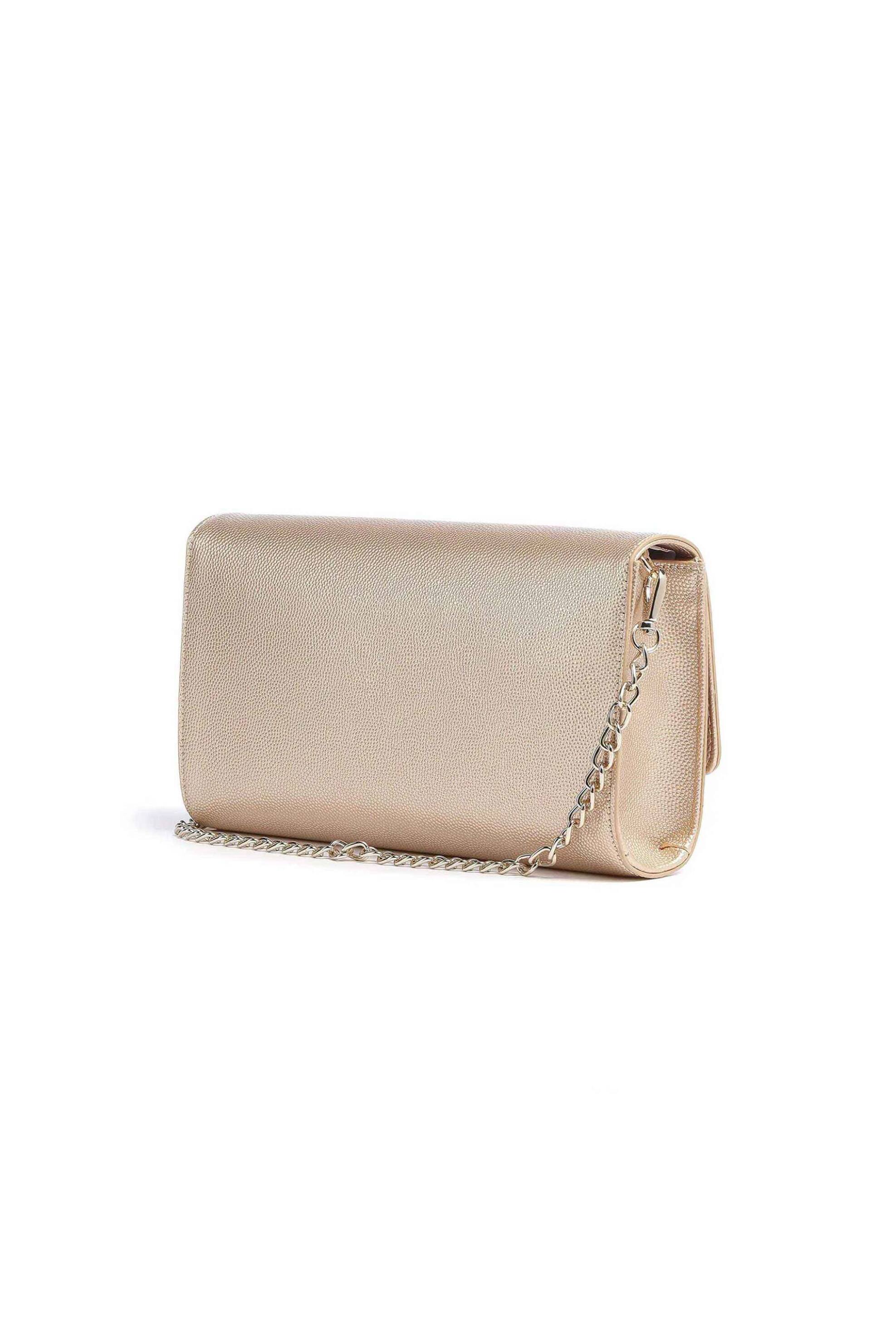 Valentino γυναικεία τσάντα crossbody/clutch με μεταλλικό monogram "Divina" - 18LVBS1R401G/DI Χρυσό φωτογραφία