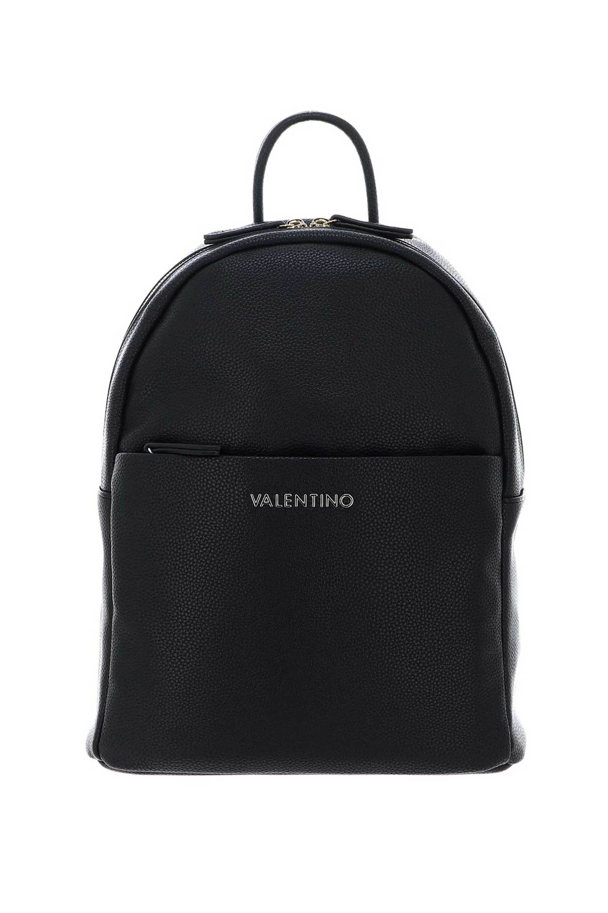 VALENTINO BY MARIO VALENTINO Valentino γυναικείο backpack με μεταλλικό λογότυπο "Never" - 18LVBS8GL20/NEV Μαύρο