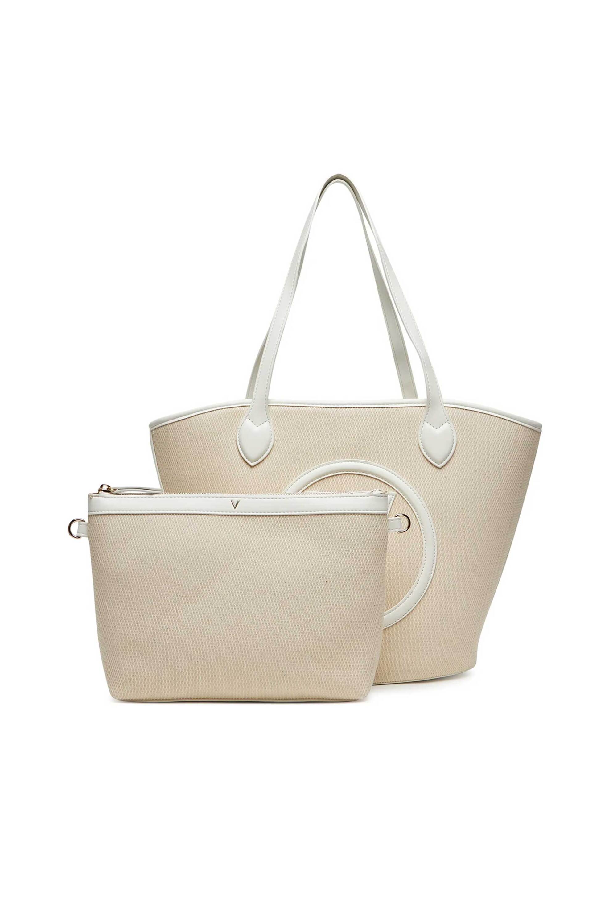 Valentino γυναικεία βαμβακερή τσάντα tote με monogram "Covent" - 18LVBS7QO02CAN Λευκό φωτογραφία