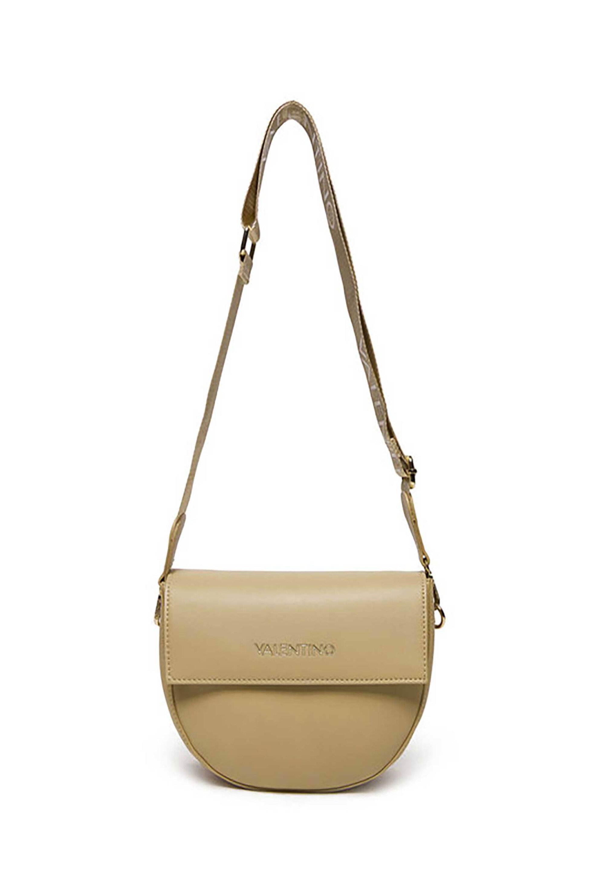 VALENTINO BY MARIO VALENTINO Valentino γυναικεία τσάντα crossbody με μεταλλικό λογότυπο - 46LVBS3XJ02/BIG Καφέ