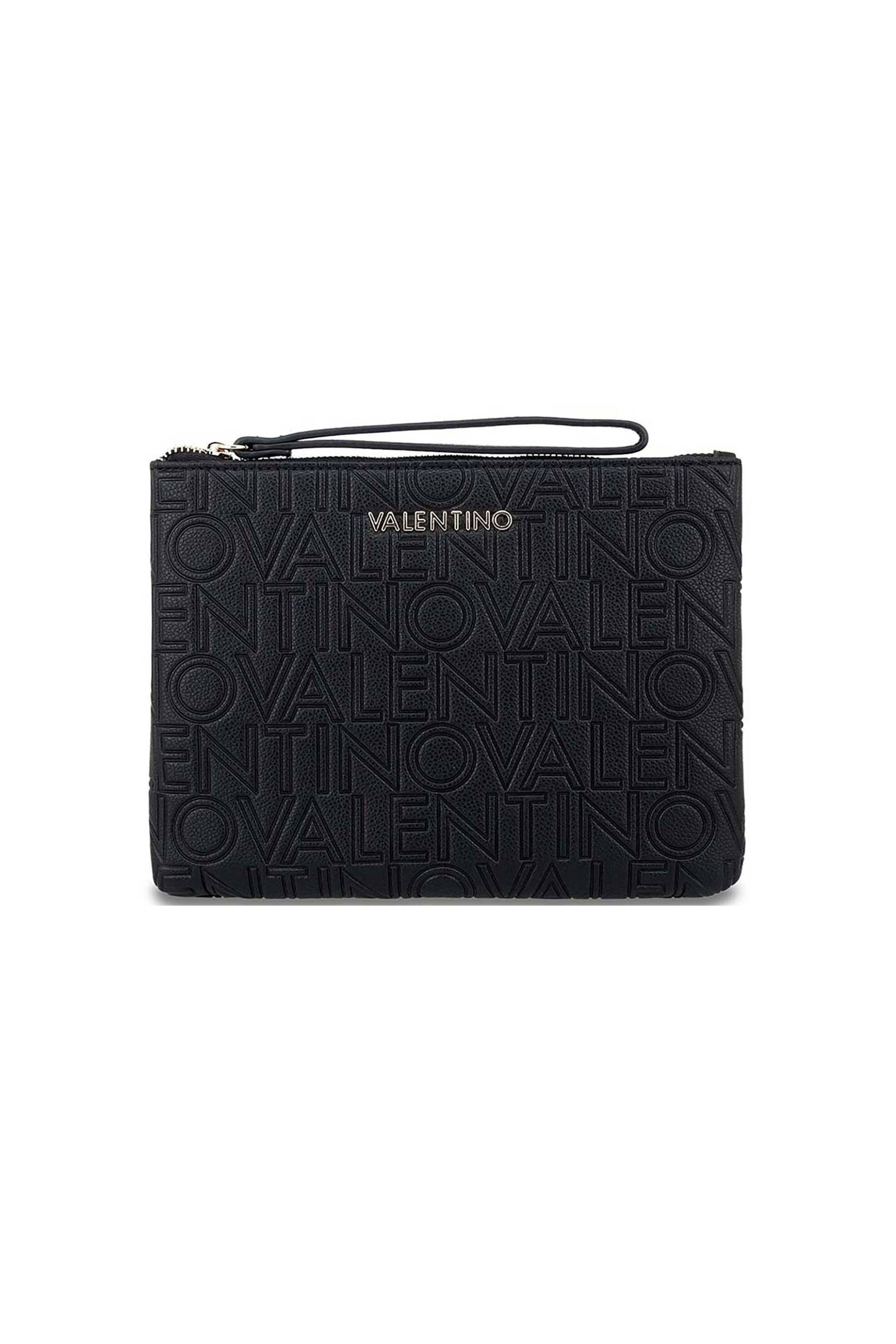 VALENTINO BY MARIO VALENTINO Valentino γυναικείος φάκελος με all-over ανάγλυφο λογότυπο - 46LVBE8PG528/PA Μαύρο