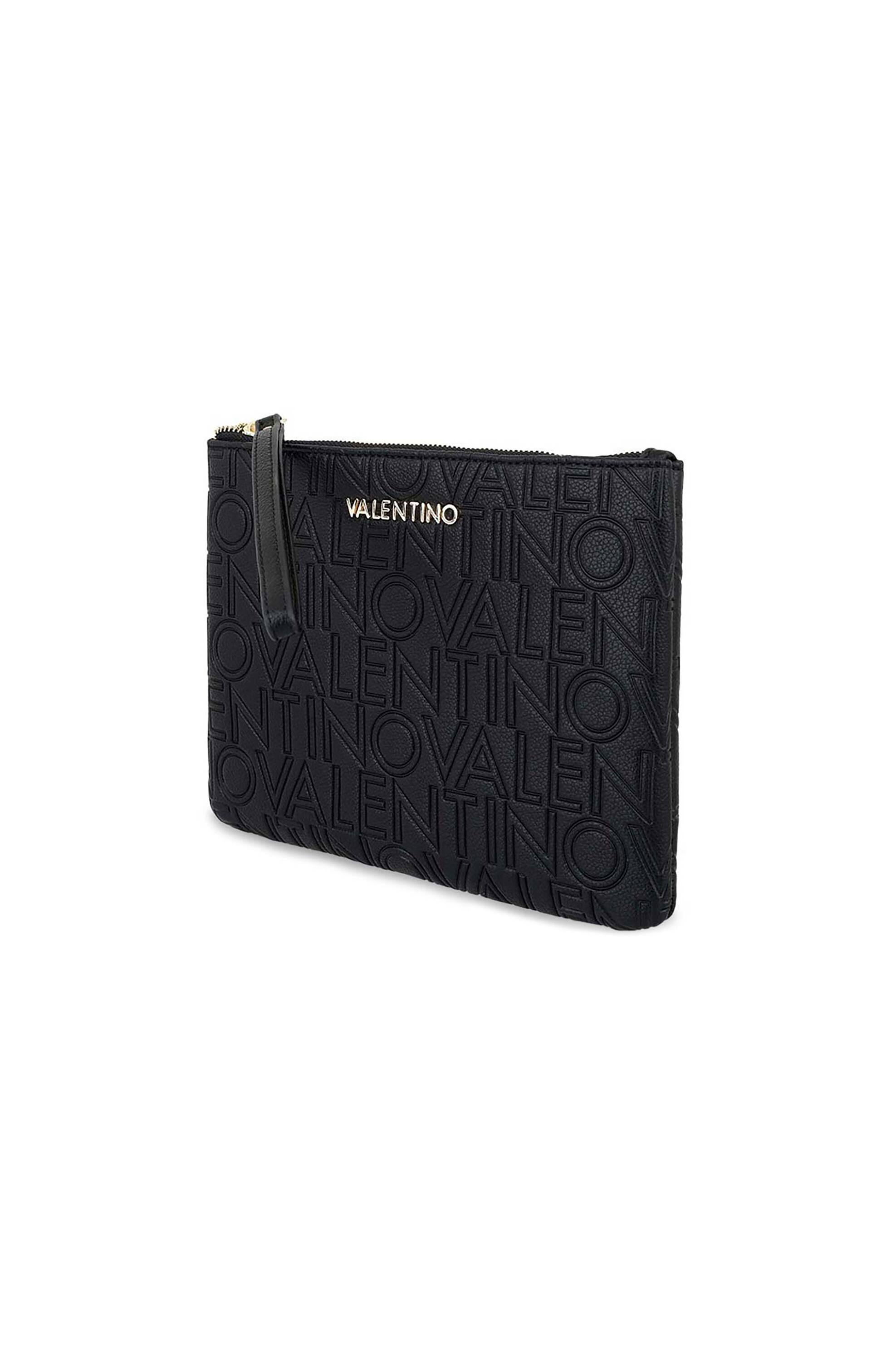 Valentino γυναικείος φάκελος με all-over ανάγλυφο λογότυπο - 46LVBE8PG528/PA Μαύρο φωτογραφία