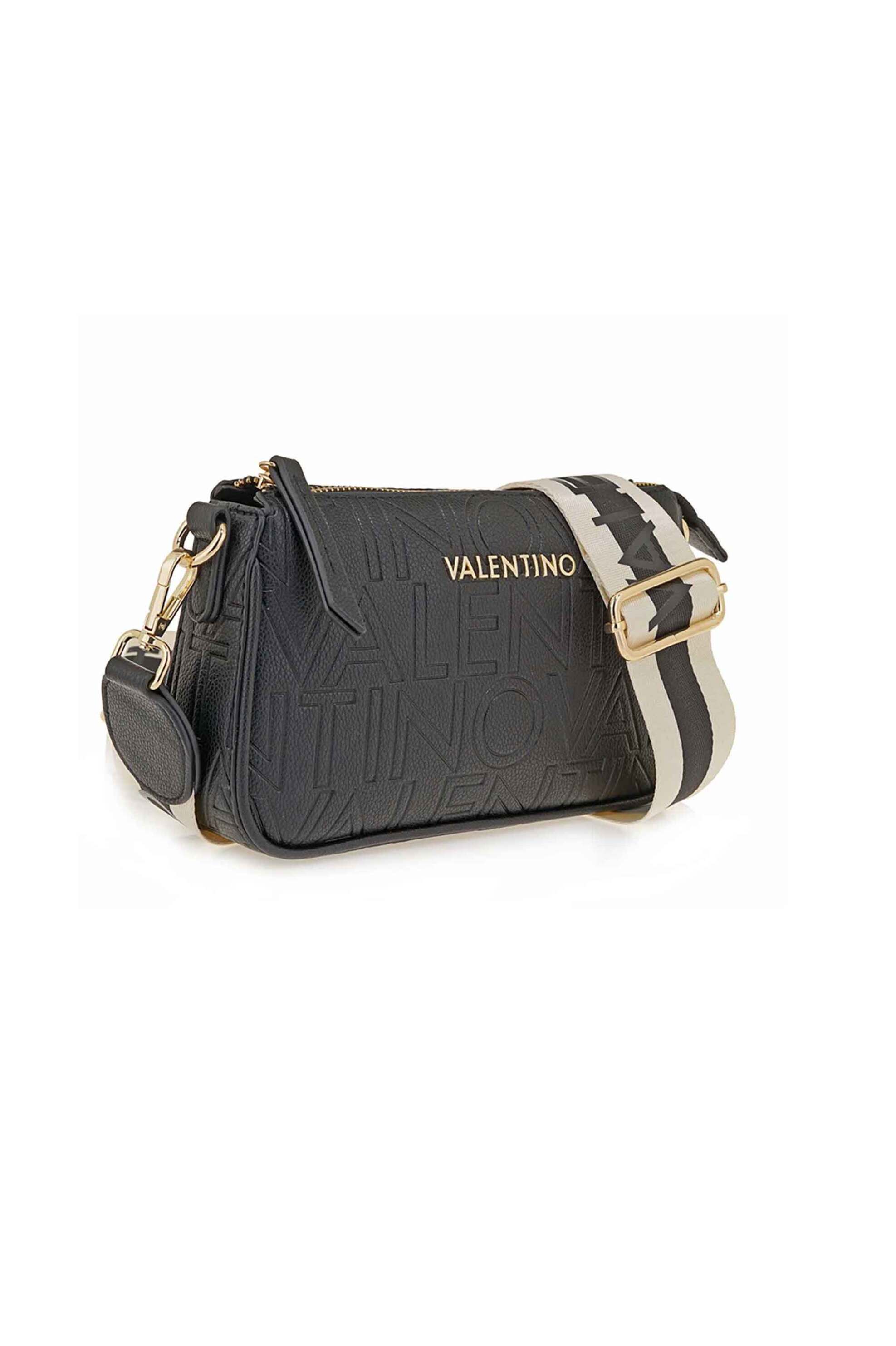 Valentino γυναικεία τσάντα crossbody με μεταλλικό λογότυπο - 46LVBS8PG42/PAN Μαύρο φωτογραφία