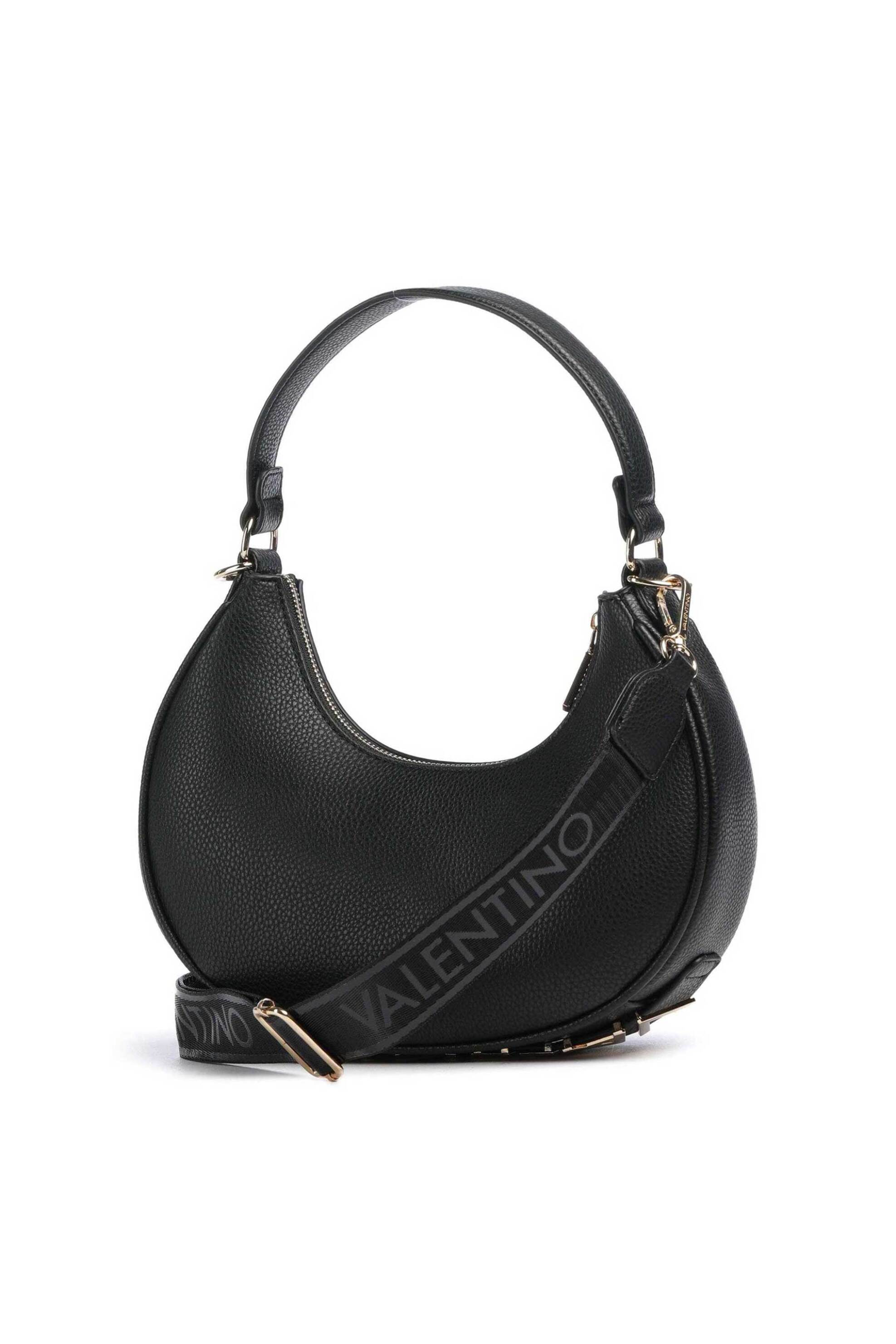 Valentino γυναικεία τσάντα ώμου με μεταλλικό λογότυπο "Shelby" - 46LVBS90A07GRA Μαύρο φωτογραφία
