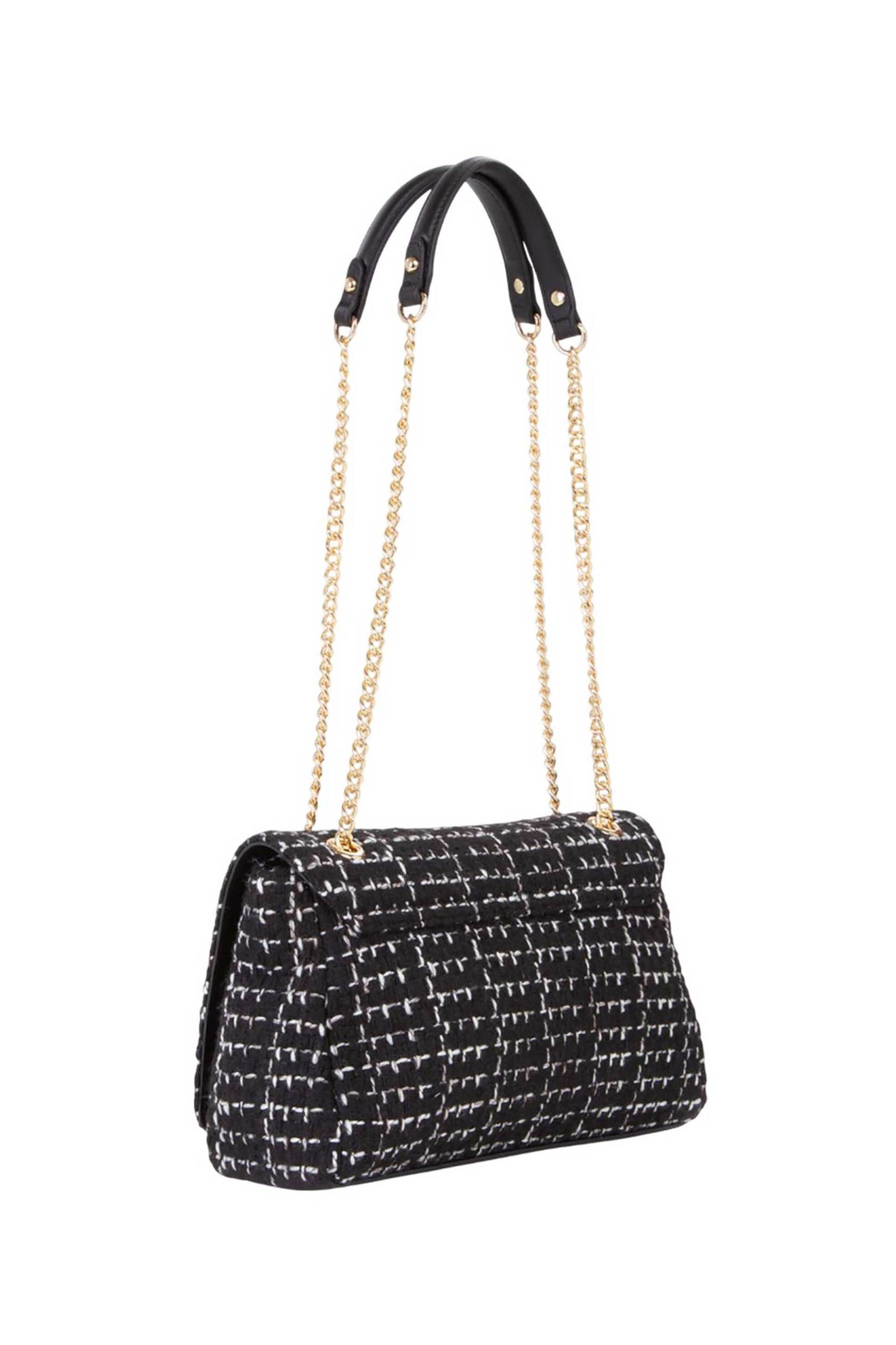 Valentino γυναικεία τσάντα ώμου tweed με αλυσίδα - 46LVBS9JP02/TWE Μαύρο φωτογραφία