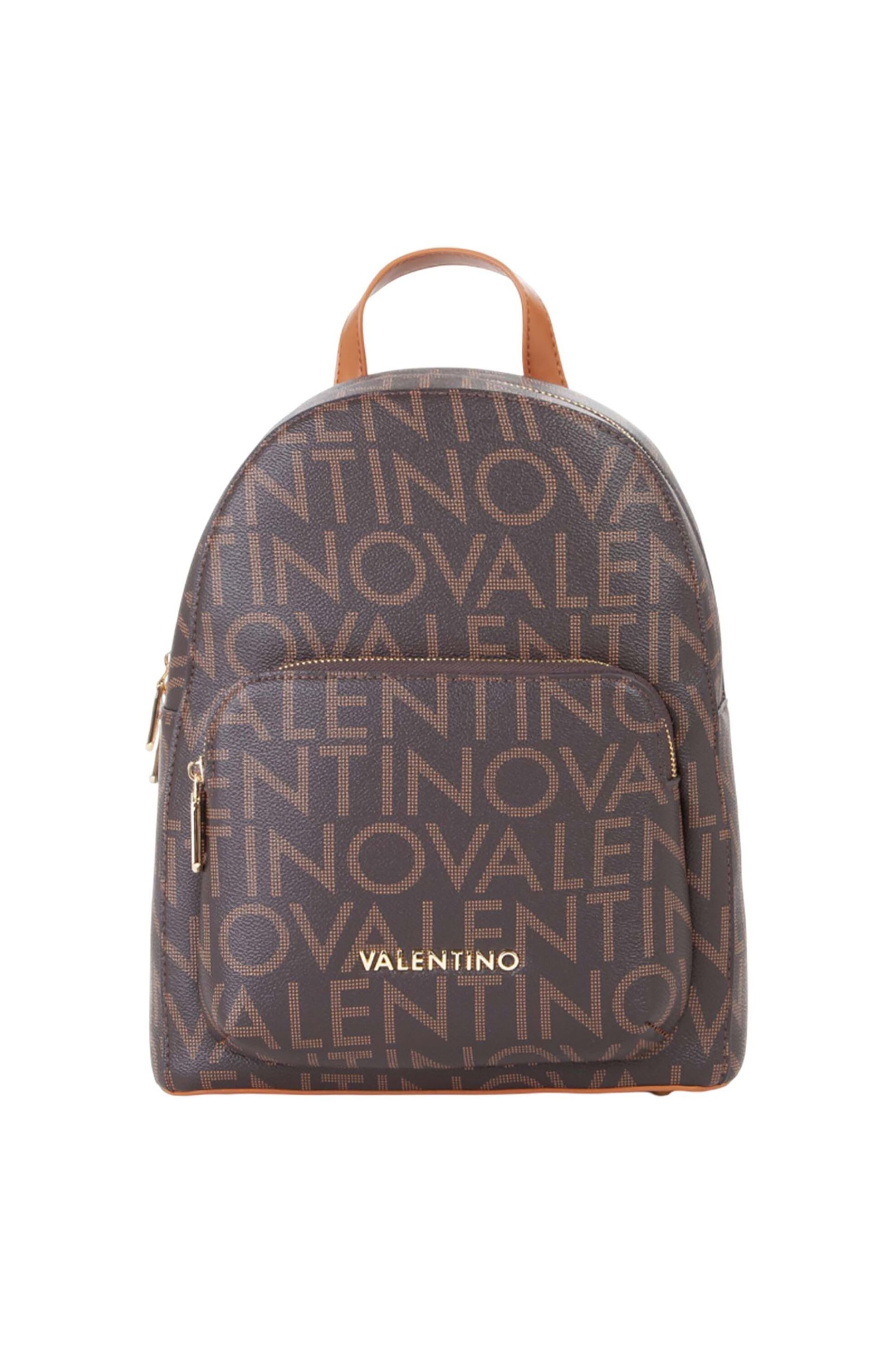 Valentino γυναικείο backpack με all-over λογότυπο "Regina Re Backpack" - 46LVBS9IS20/REG Καφέ