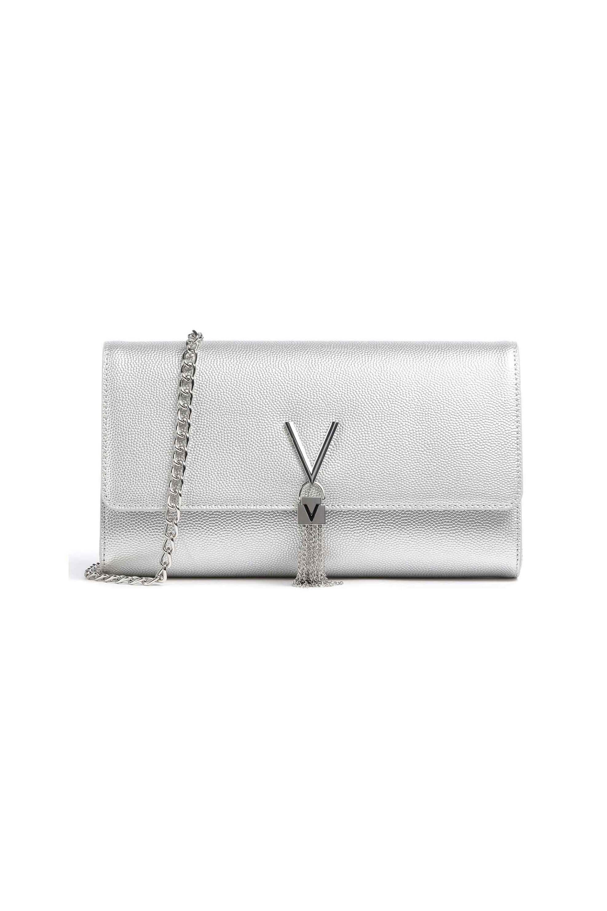 Valentino γυναικεία τσάντα crossbody "Divina" - 74LVBS1R401G/DI Ασημί