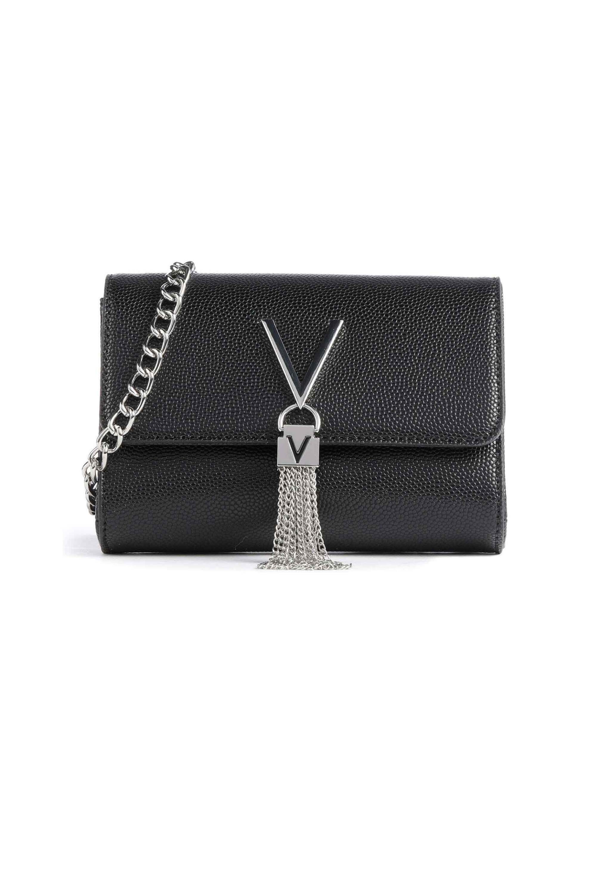 Valentino γυναικεία τσάντα crossbody "Divina" - 74LVBS1R403G/DI Μαύρο - Ασημί