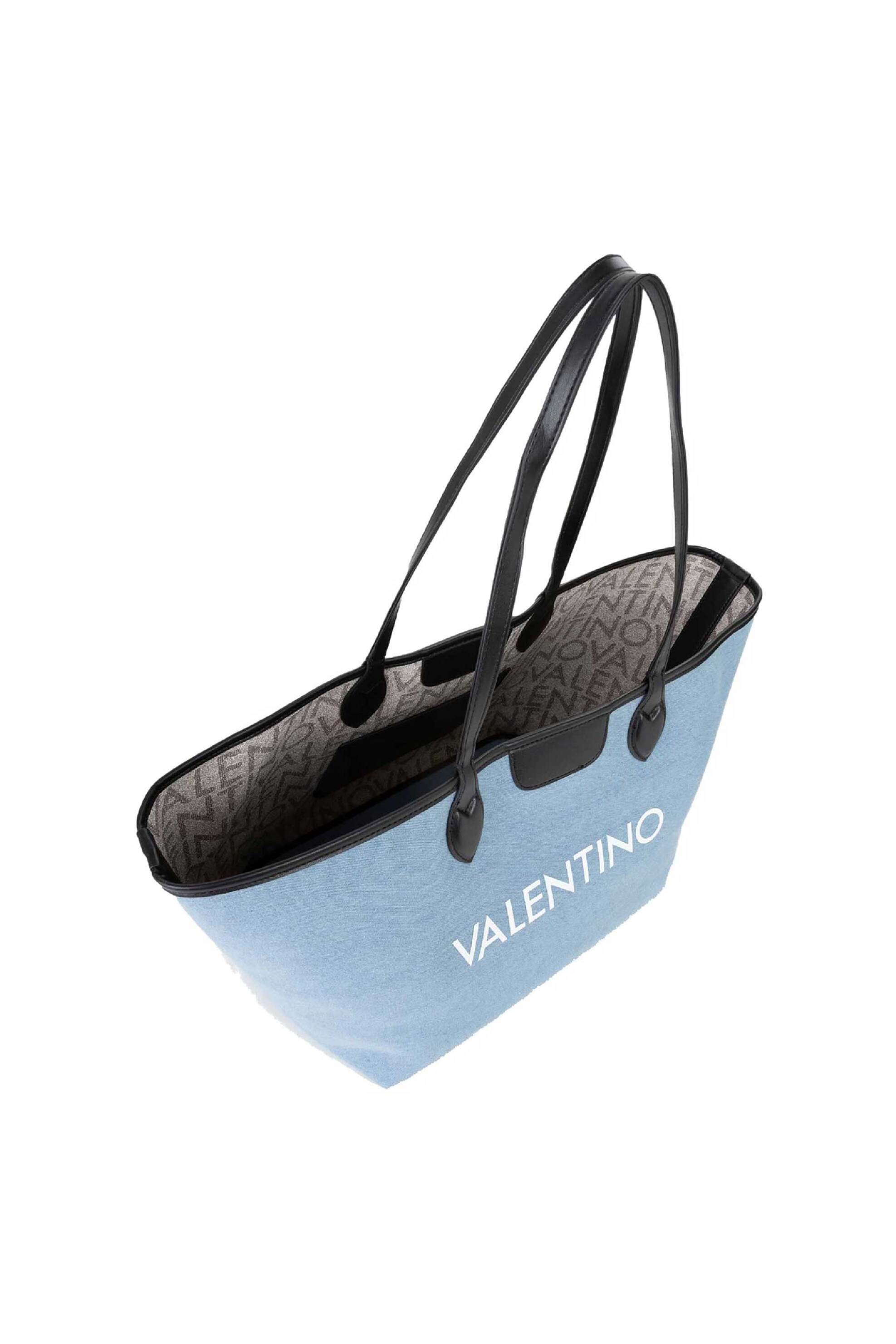 Valentino Γυναικεία Τσάντα Shopper Διπλής Όψης - 74Lvbs9Z501 Rev Μπλε Ανοιχτό