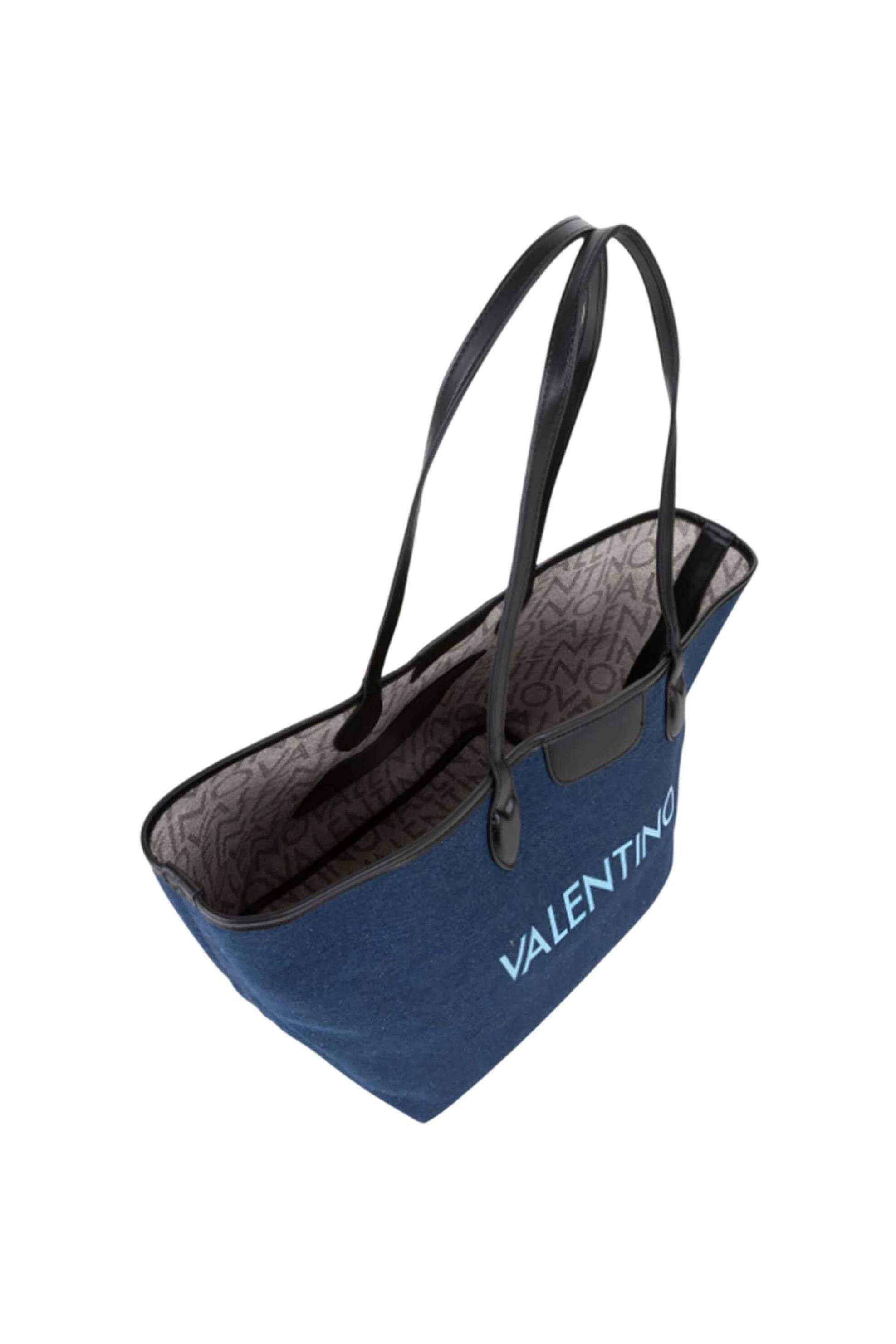 Valentino Γυναικεία Τσάντα Shopper Διπλής Όψης - 74Lvbs9Z501 Rev Μπλε Σκούρο
