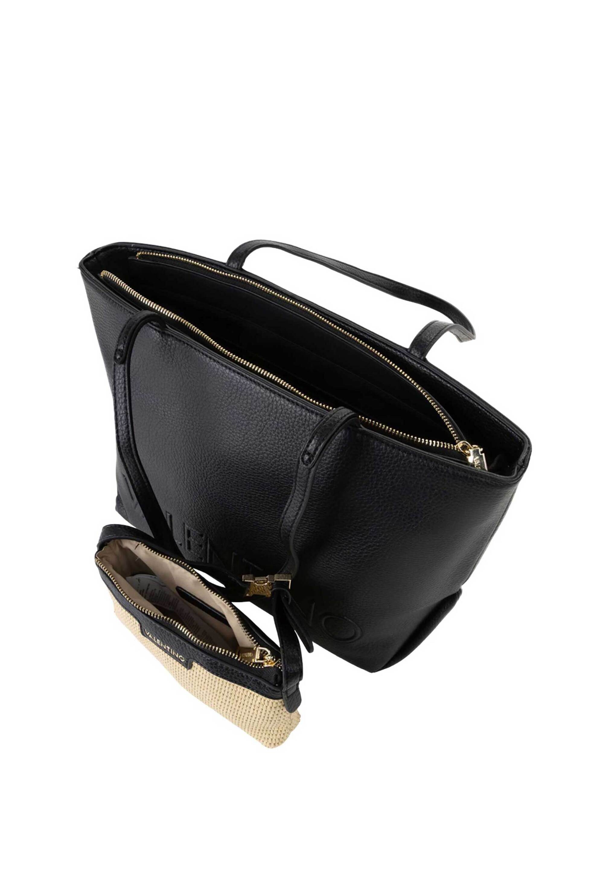 Valentino Γυναικεία Τσάντα Tote Maiam - 74Lvbs9Te01Gra Μαύρο