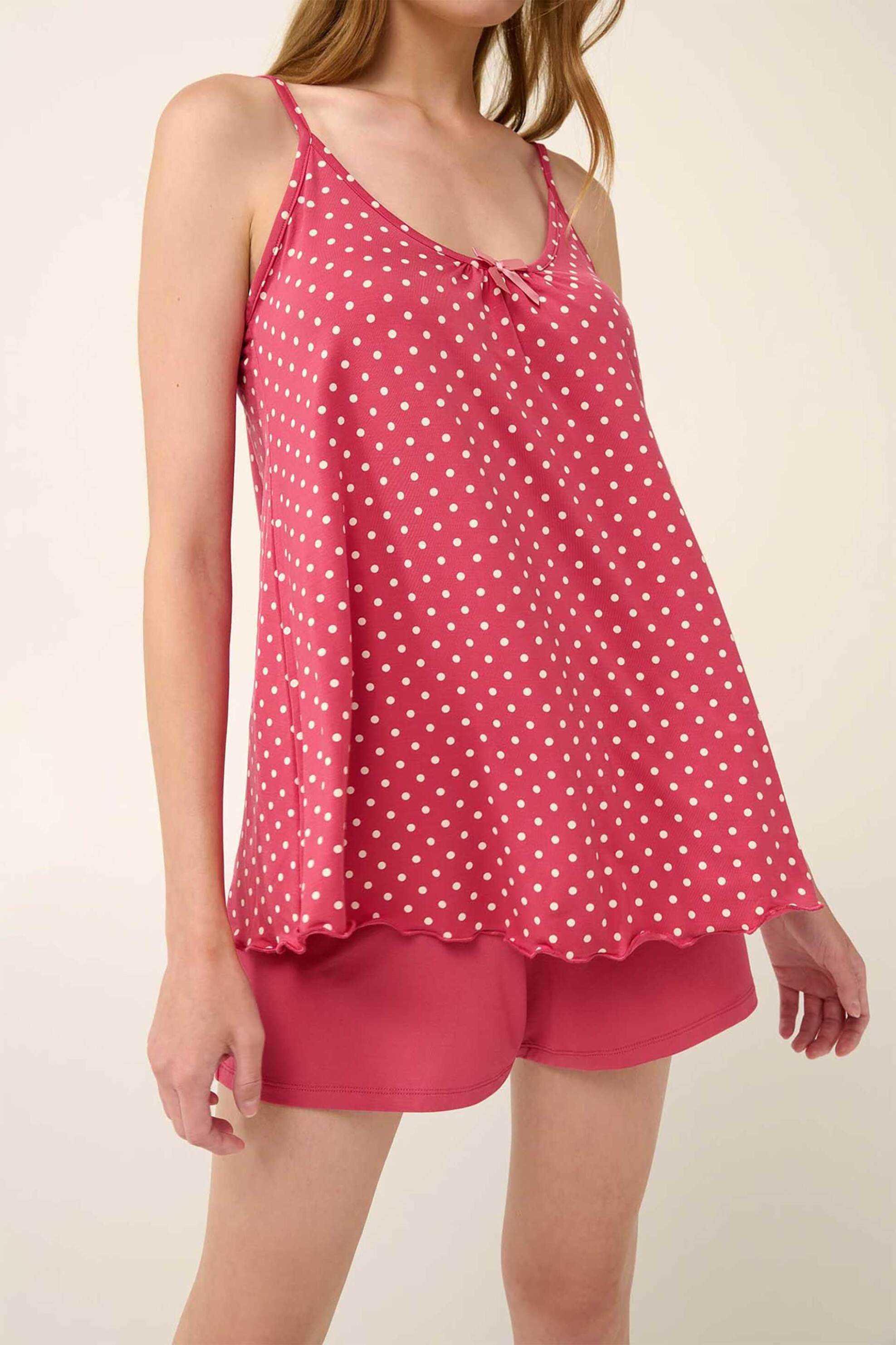 Vamp γυναικείο babydoll micromodal σε χαλαρή γραμμή - 22076 Ροζ φωτογραφία