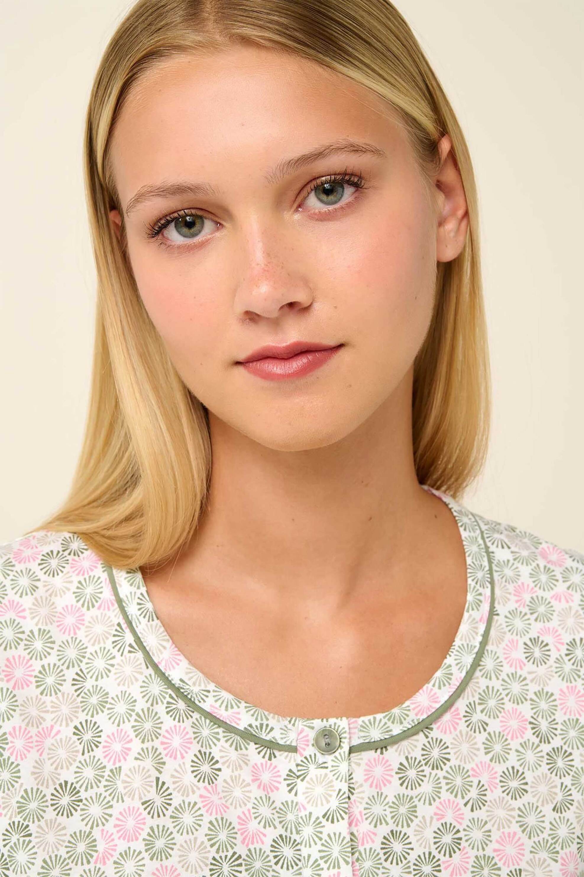 Vamp γυναικεία πιτζάμα βαμβακερή με μακρύ παντελόνι - 22248 Λαδί φωτογραφία