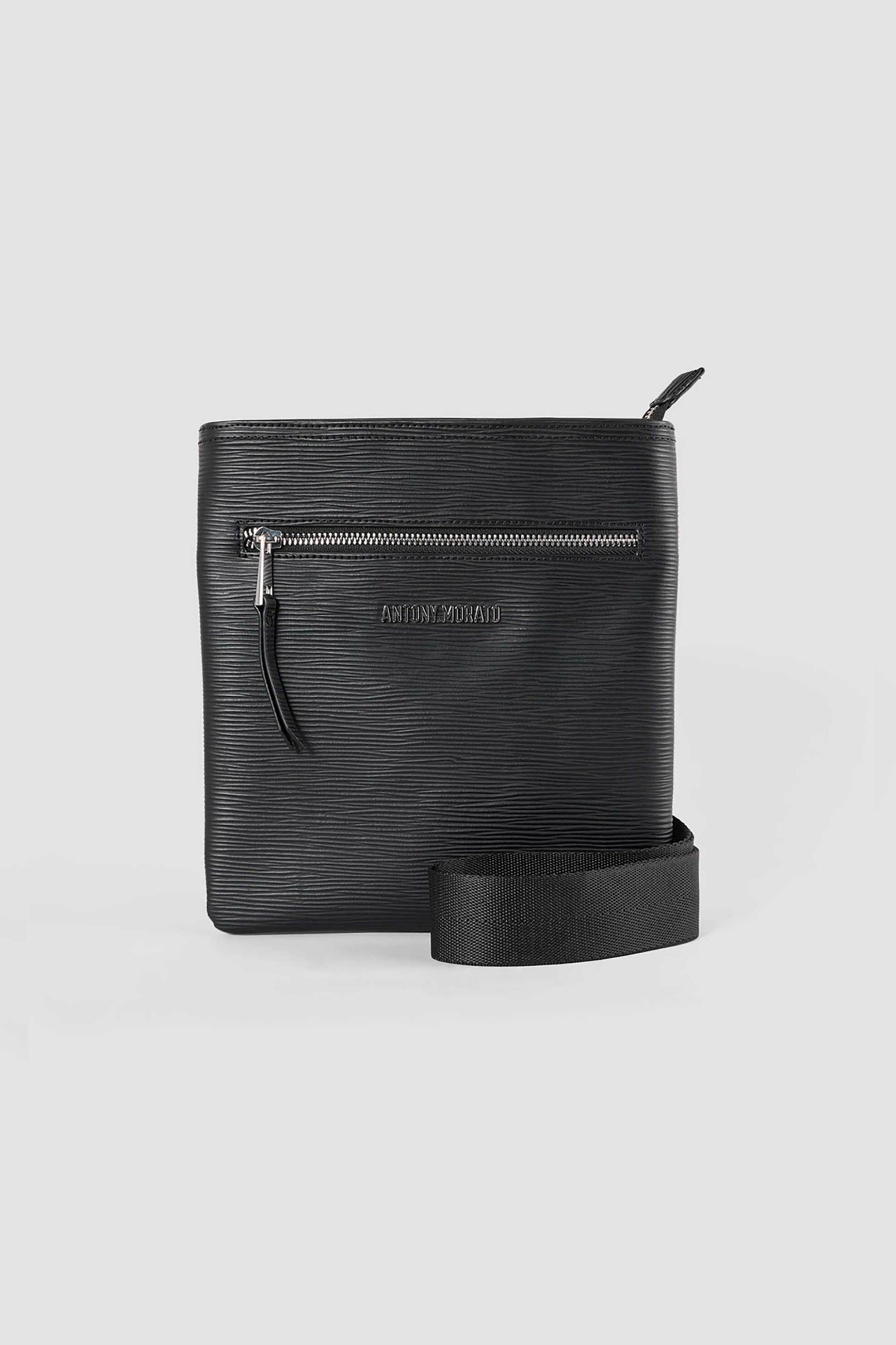 Antony Morato ανδρικό τσαντάκι με ανάγλυφο σχέδιο - AB00442FA210074 Μαύρο