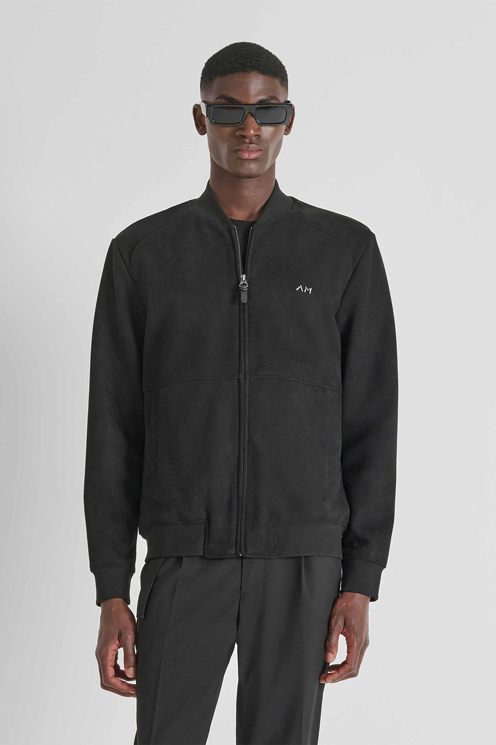 Antony Morato ανδρικό bomber jacket από faux suede Regular Fit - FL01089FA150207 Μαύρο