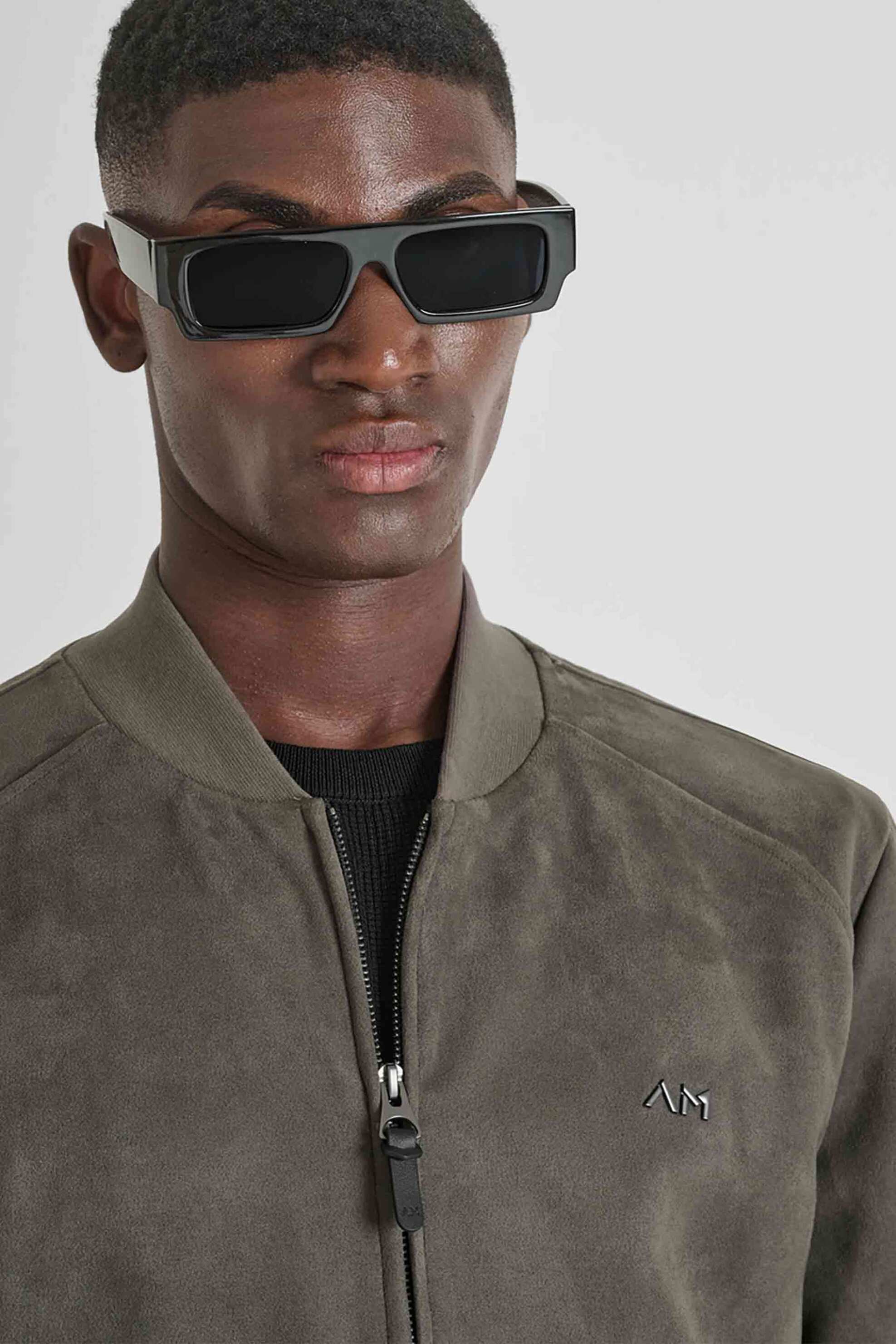 Antony Morato ανδρικό bomber jacket από faux suede Regular Fit - FL01089FA150207 Χακί φωτογραφία