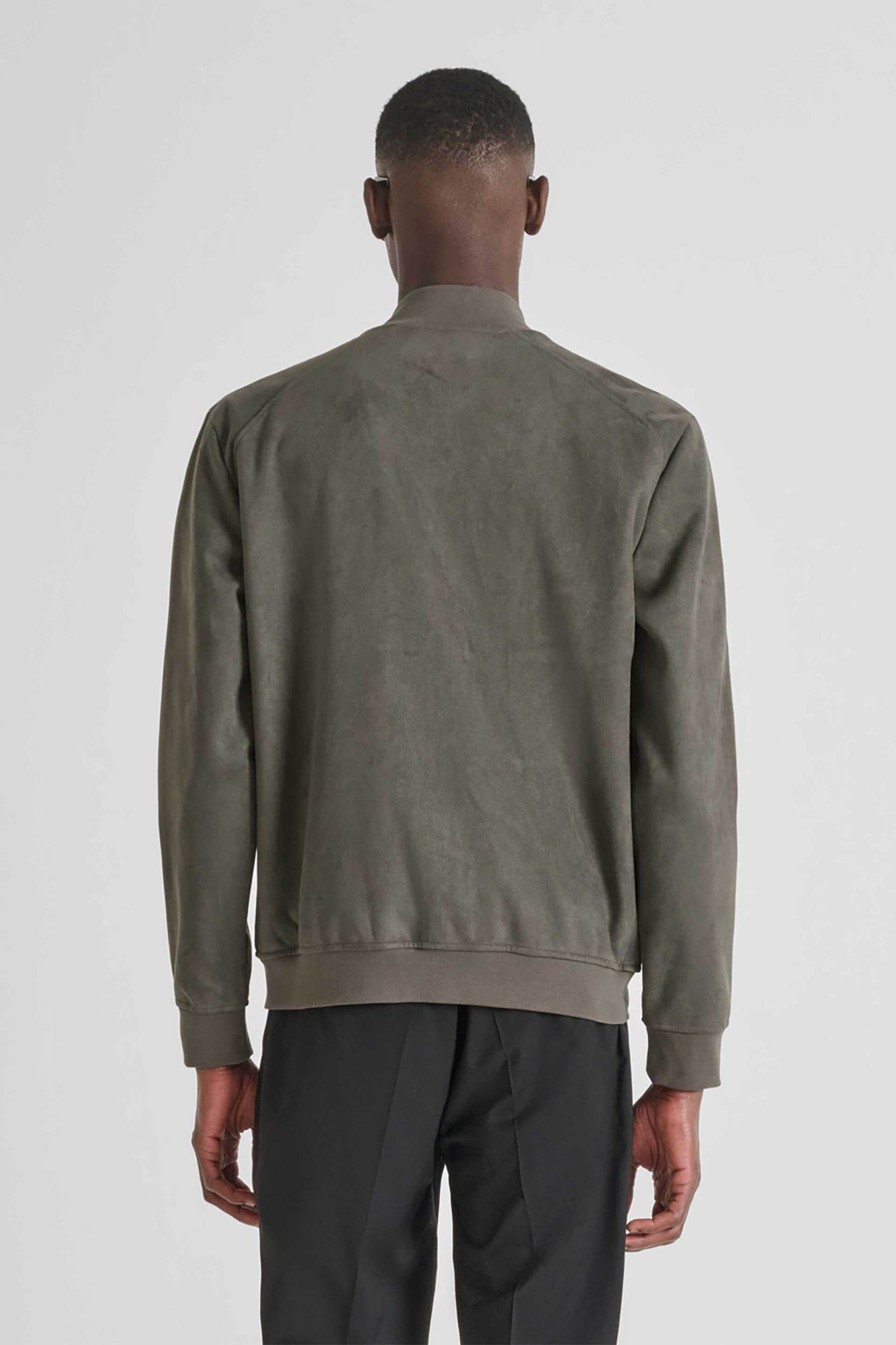 Antony Morato ανδρικό bomber jacket από faux suede Regular Fit - FL01089FA150207 Χακί φωτογραφία