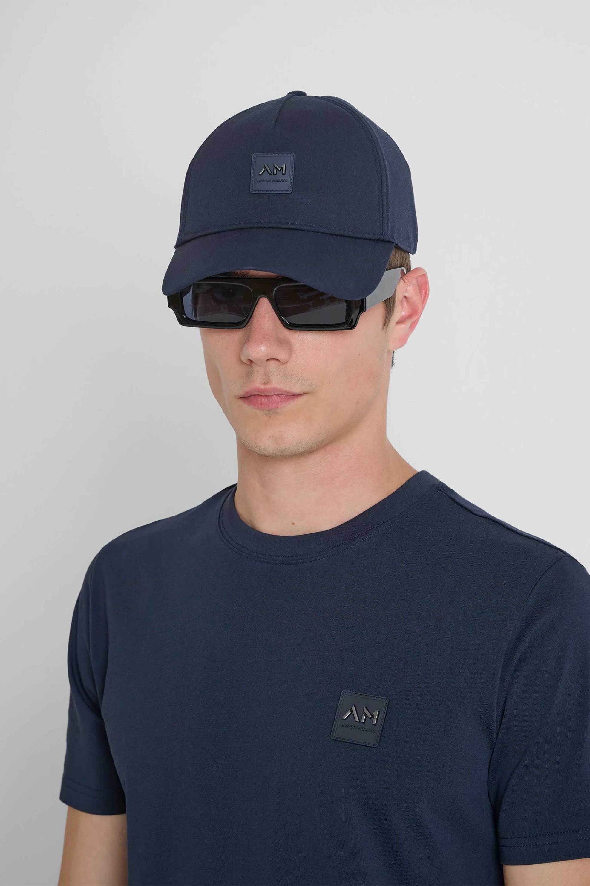Antony Morato ανδρικό καπέλο jockey με logo patch - HA00388FA800184 Μπλε Σκούρο