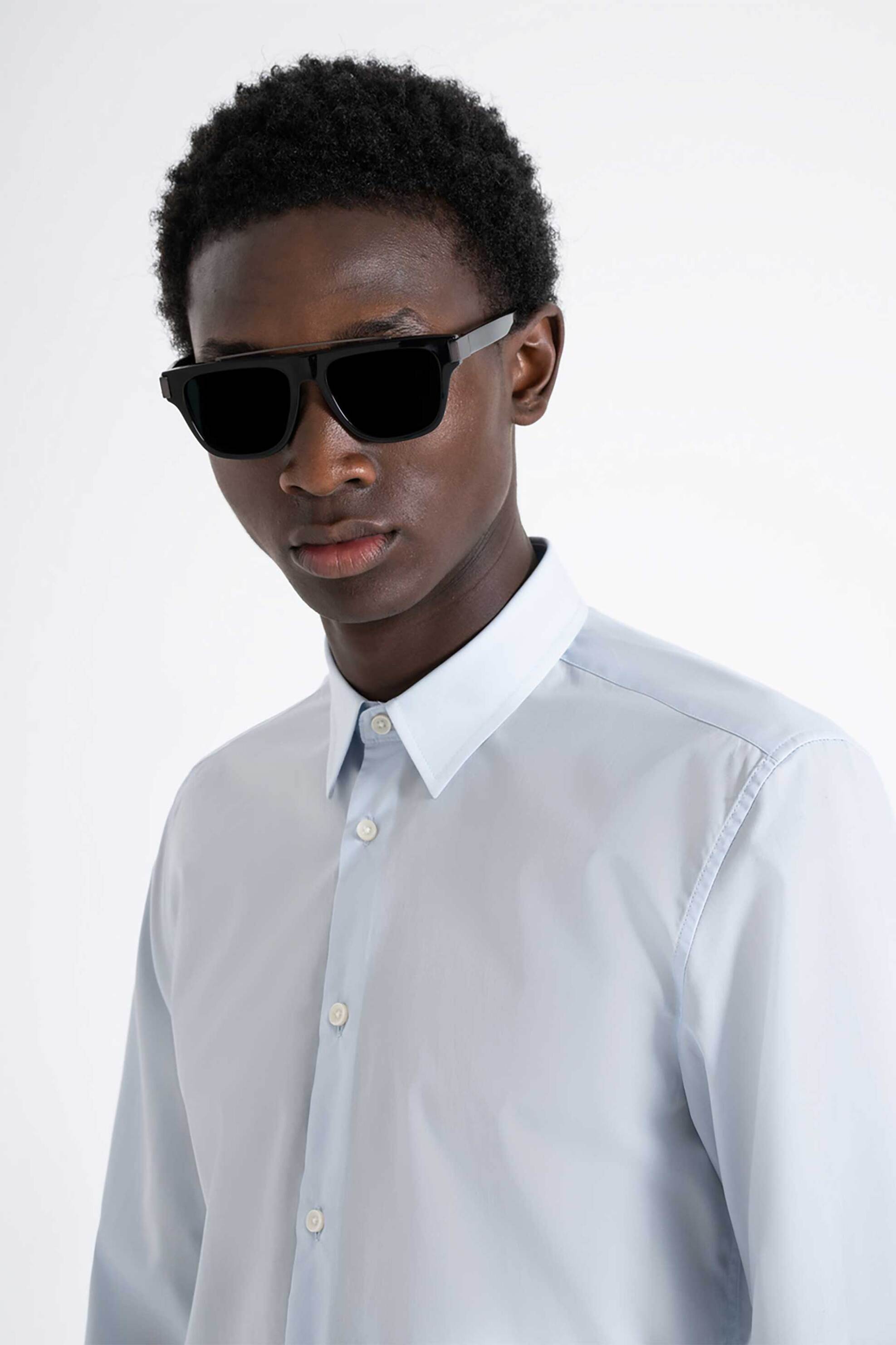 Antony Morato ανδρικό πουκάμισο μονόχρωμο “Νapoli” Slim Fit - SL00628FA400078 Γαλάζιο φωτογραφία