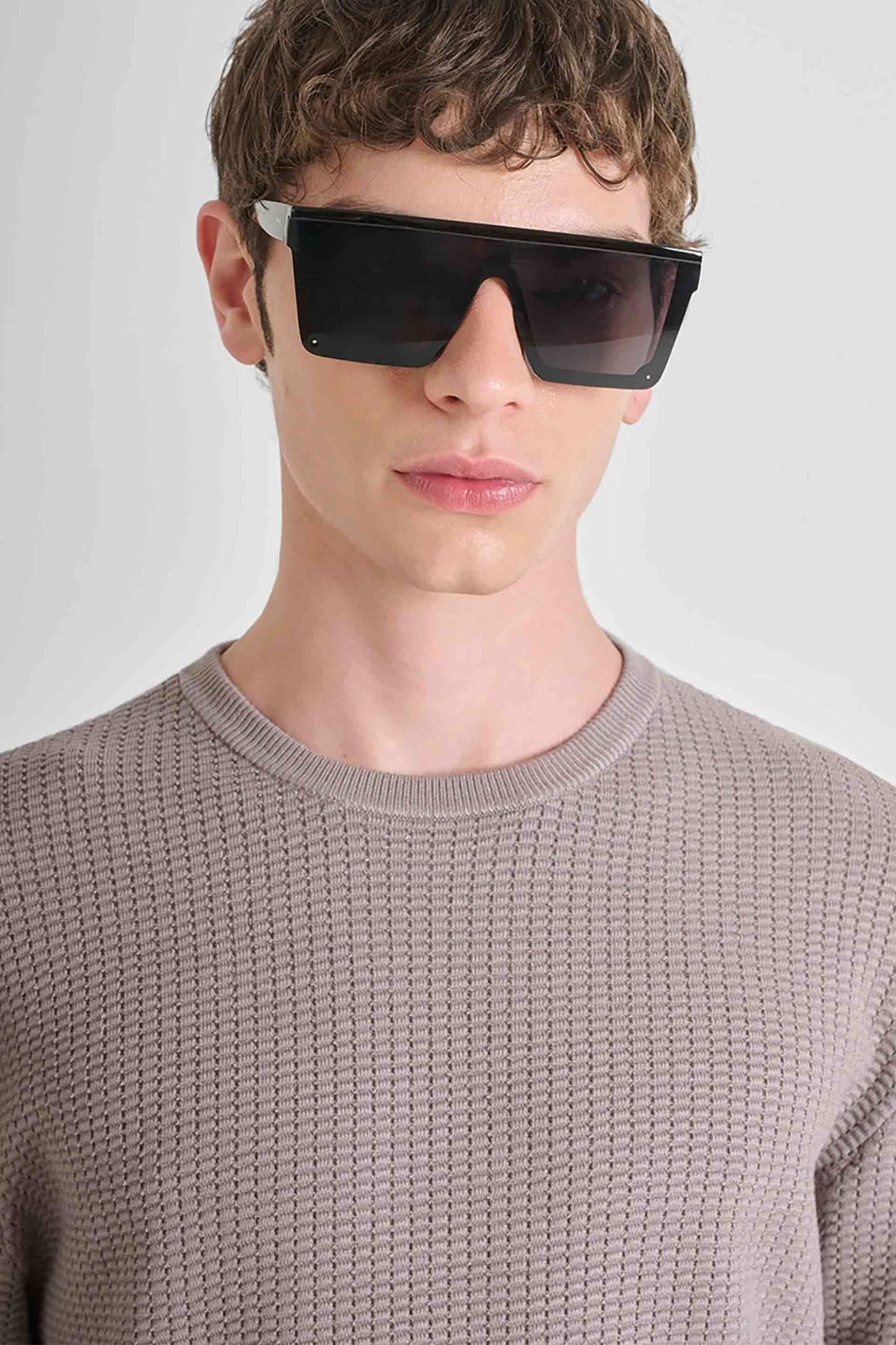 Antony Morato ανδρική μπλούζα φούτερ με ανάγλυφο σχέδιο Regular Fit - SW01543YA500002 Γκρι Ανοιχτό φωτογραφία