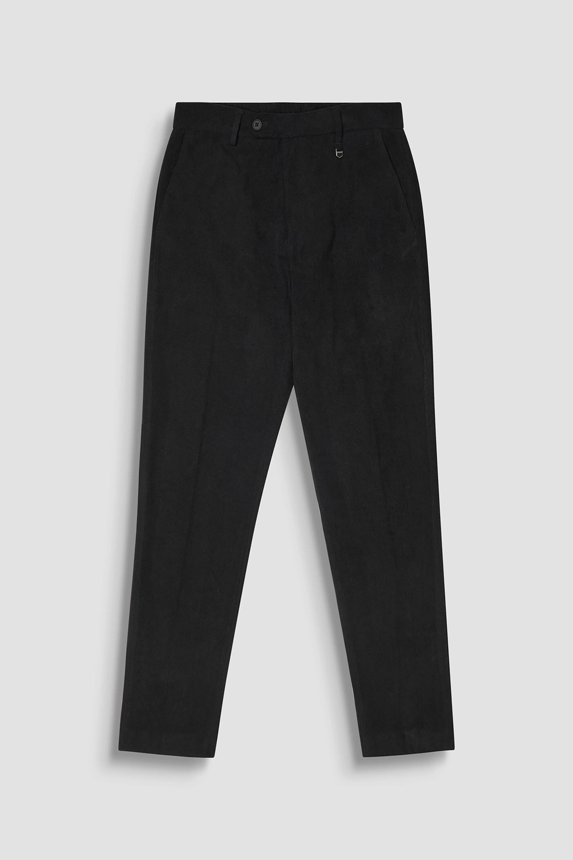 Antony Morato ανδρικό παντελόνι μονόχρωμο velvet "Rad" Regular Fit - TR00757FA300027 Μαύρο