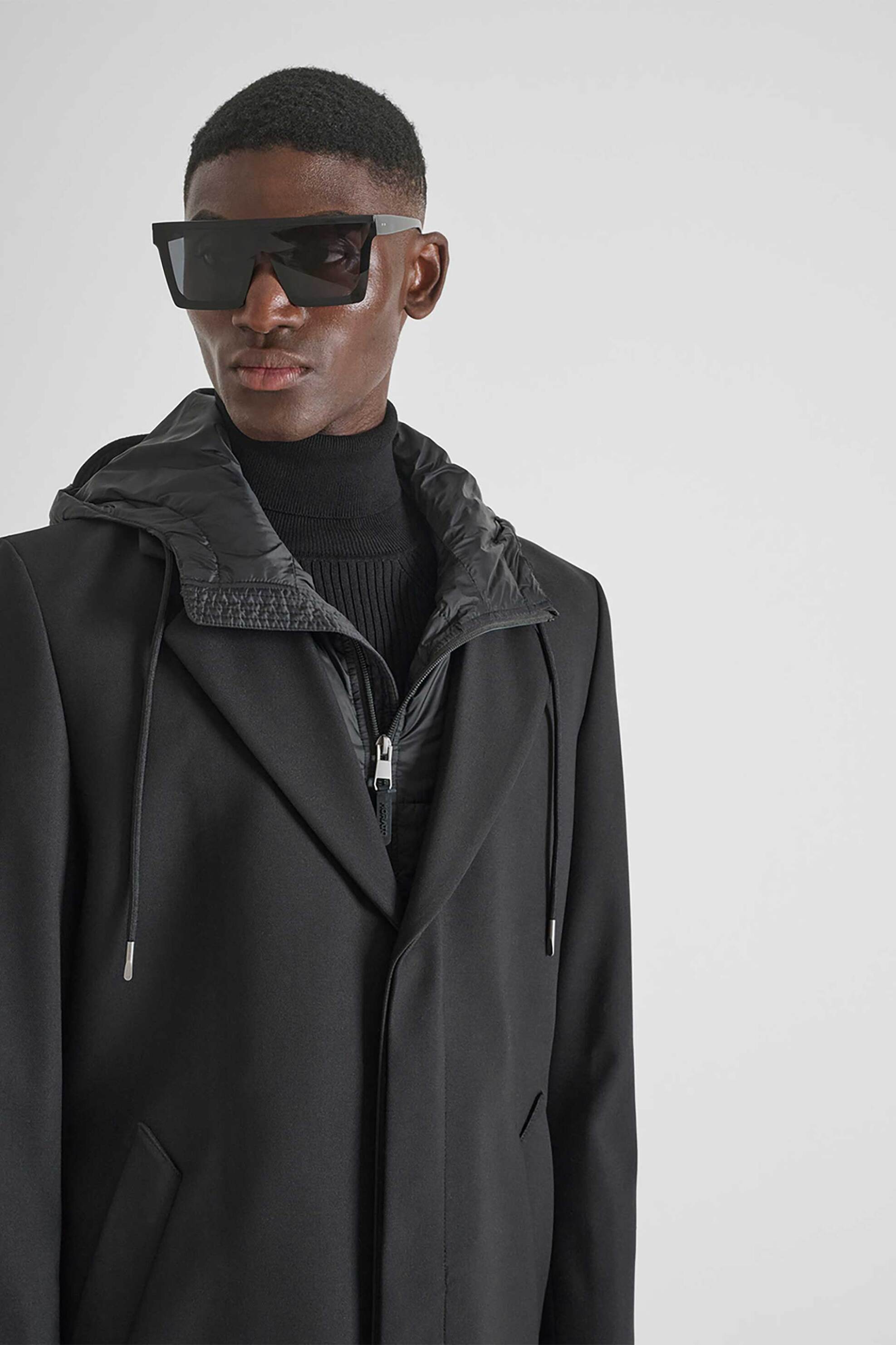 Antony Morato ανδρικό παλτό με επένδυση - CO00947FA600162 Μαύρο φωτογραφία