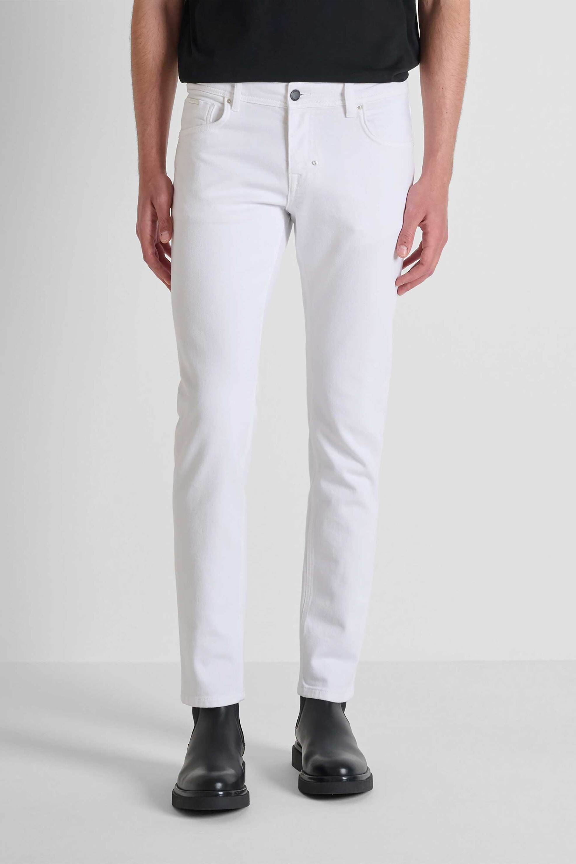 Antony Morato ανδρικό τζιν παντελόνι πεντάτσεπο Tapered Fit "Ozzy" - DT24180150W2055 Υπόλευκο